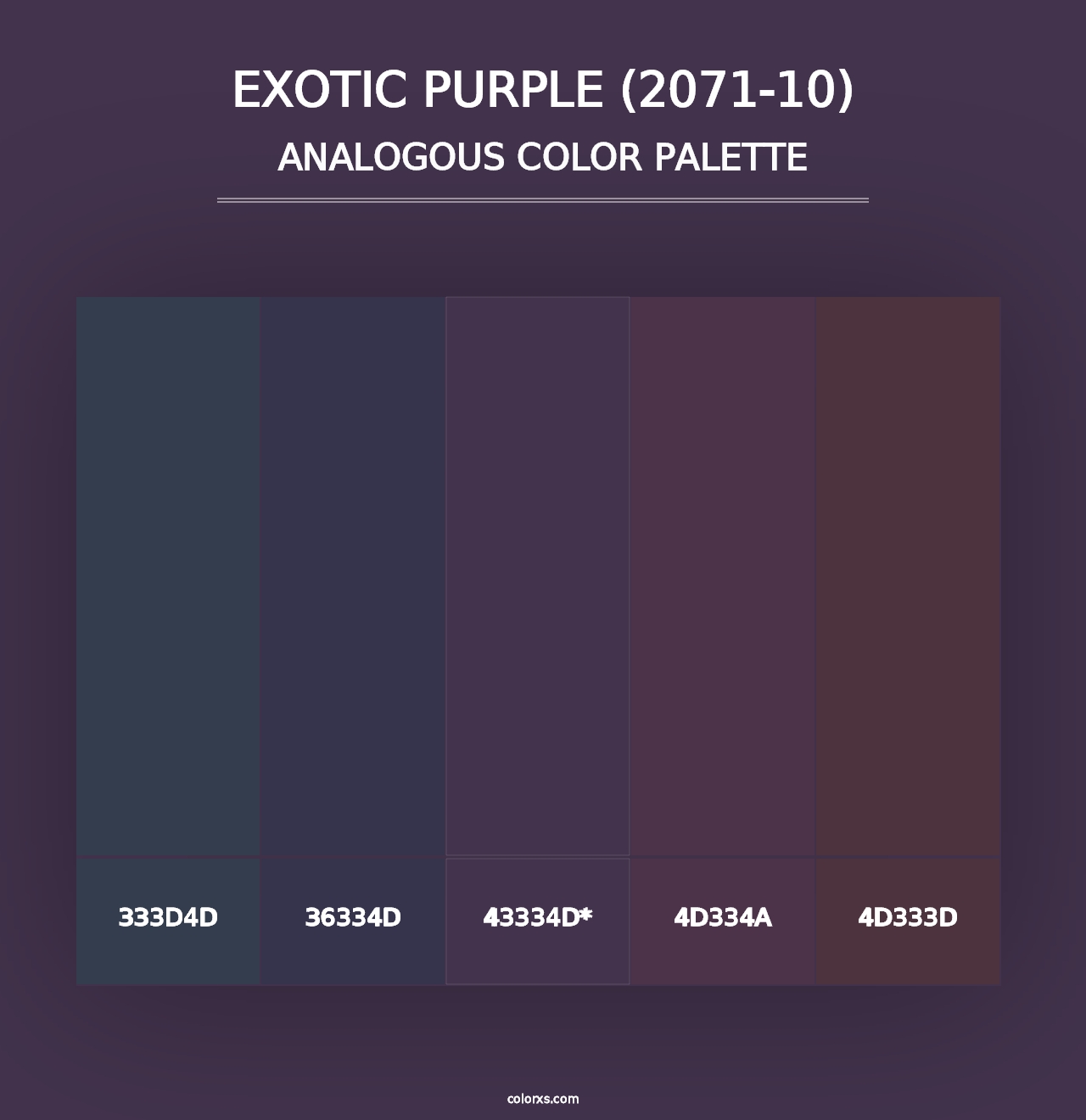 Exotic Purple (2071-10) - Analogous Color Palette