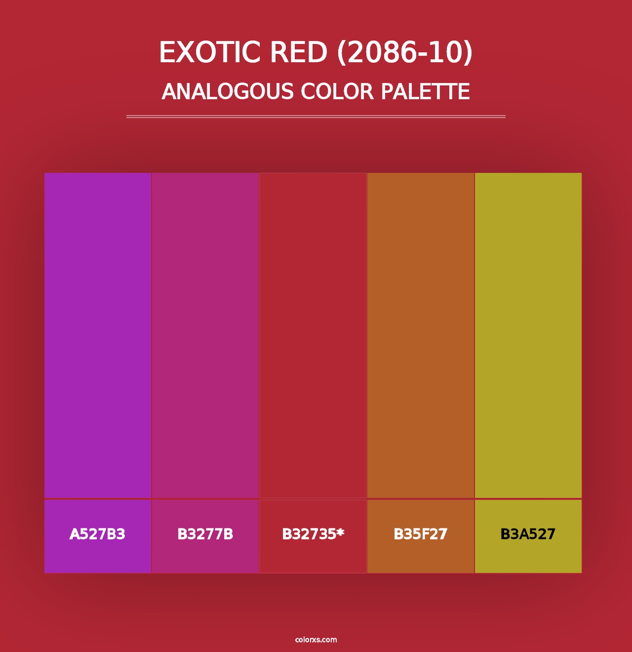 Exotic Red (2086-10) - Analogous Color Palette