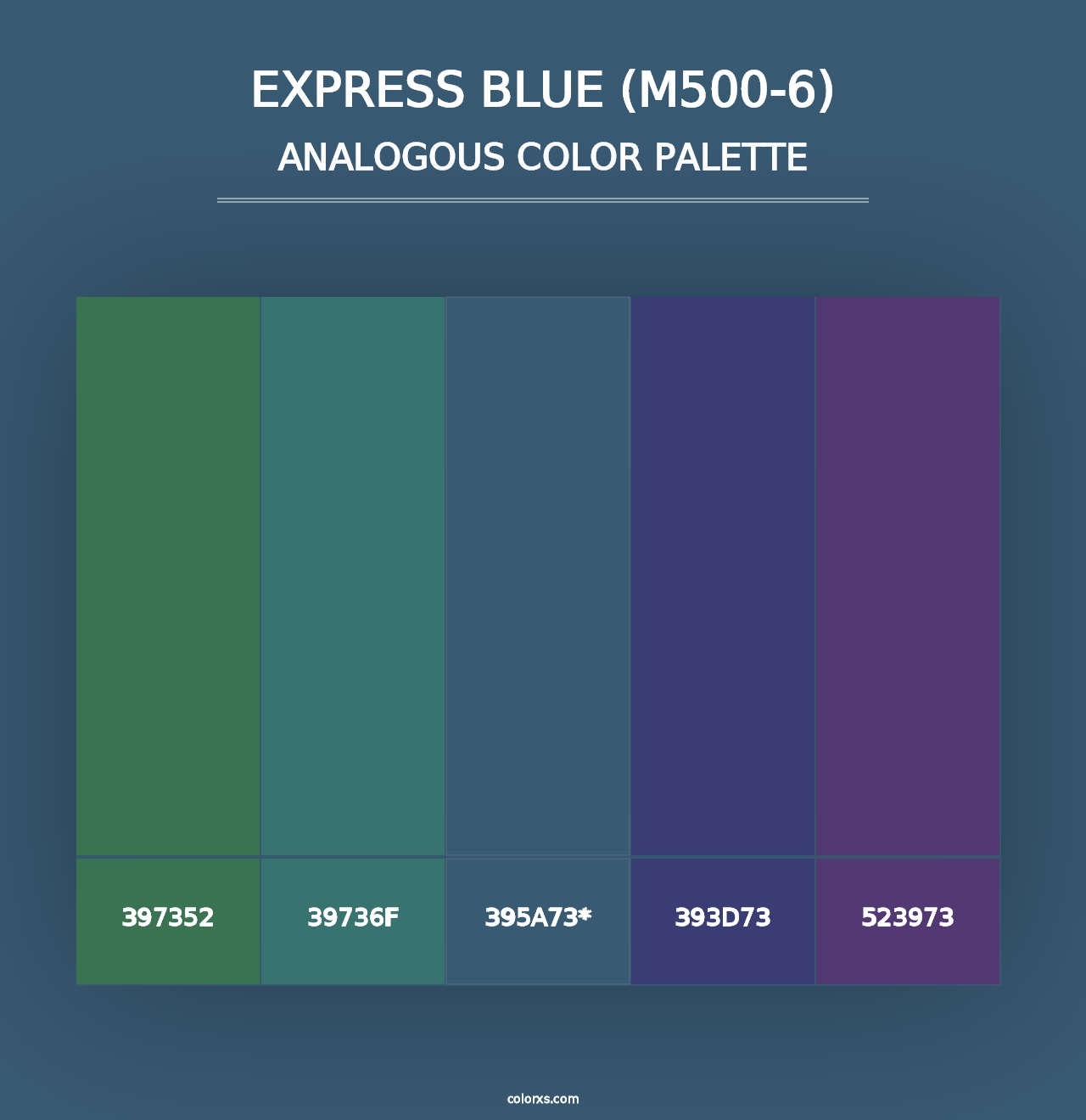 Express Blue (M500-6) - Analogous Color Palette