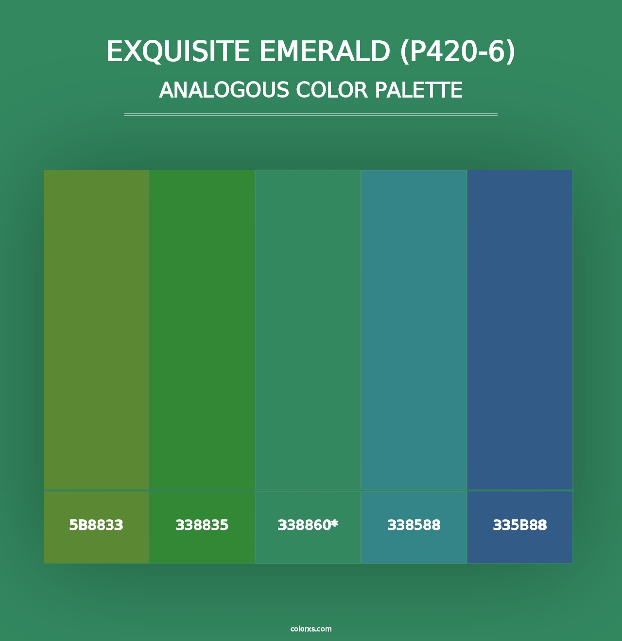 Exquisite Emerald (P420-6) - Analogous Color Palette