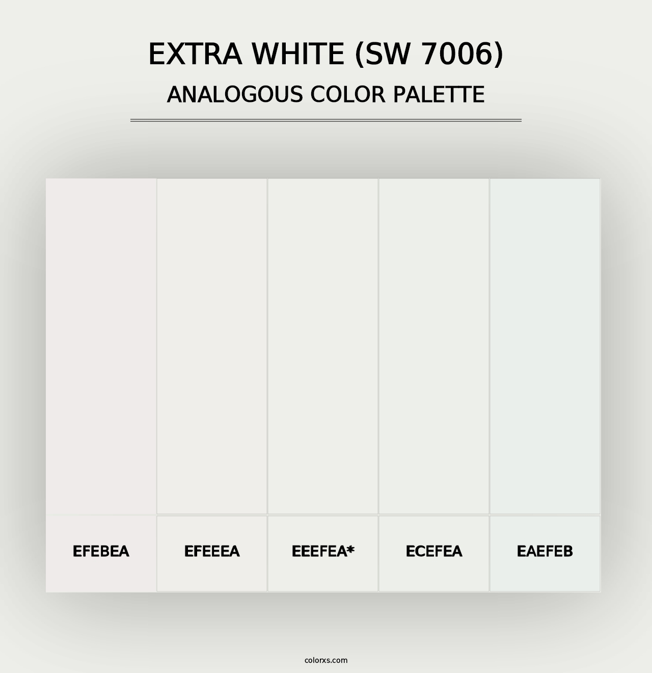 Extra White (SW 7006) - Analogous Color Palette