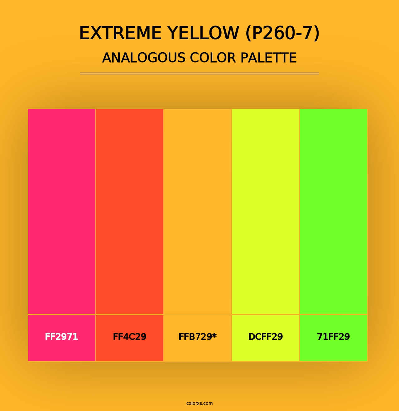 Extreme Yellow (P260-7) - Analogous Color Palette