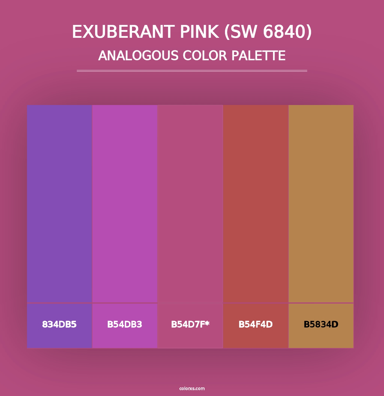 Exuberant Pink (SW 6840) - Analogous Color Palette