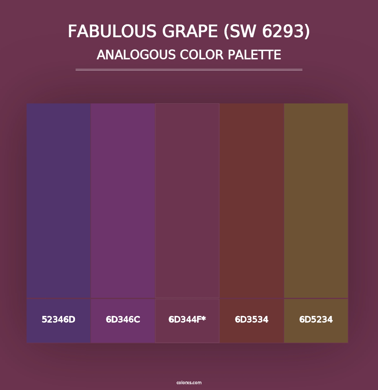 Fabulous Grape (SW 6293) - Analogous Color Palette