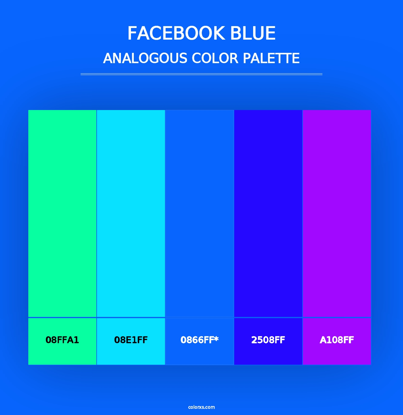 Facebook Blue - Analogous Color Palette