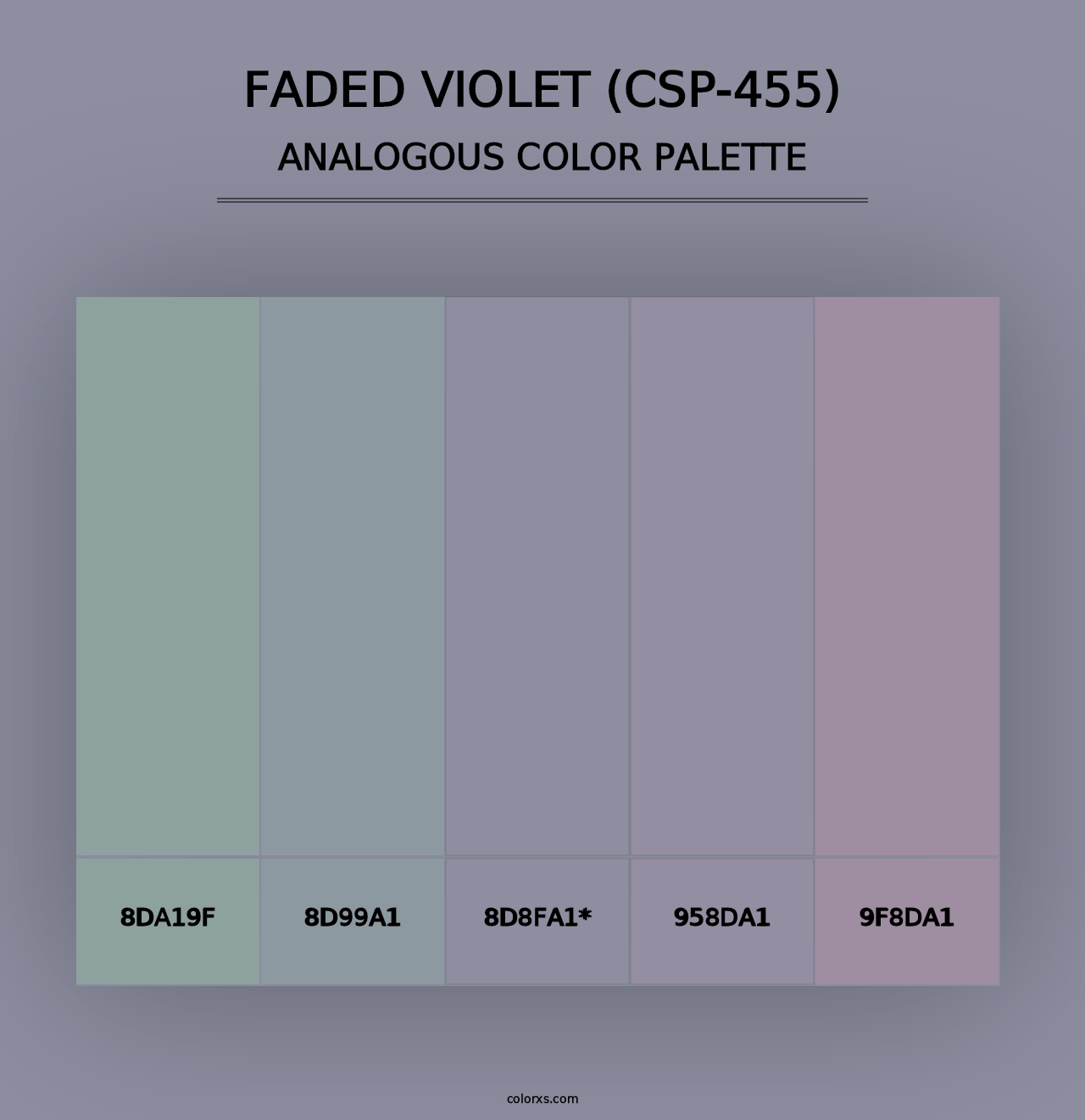 Faded Violet (CSP-455) - Analogous Color Palette