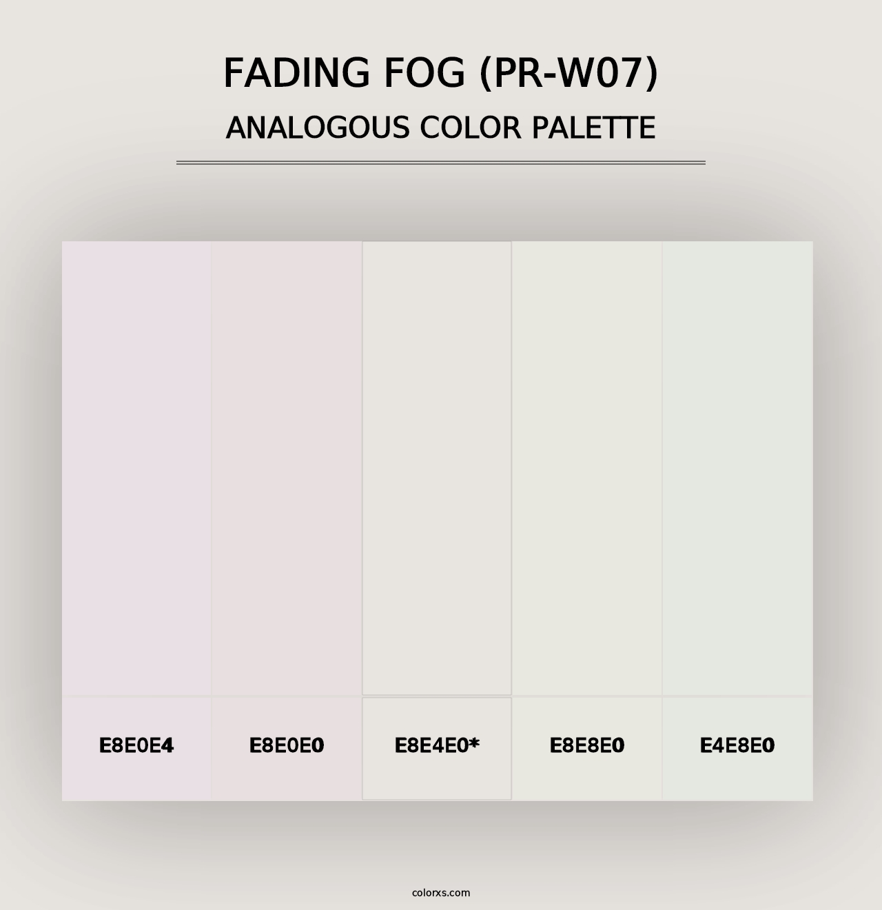 Fading Fog (PR-W07) - Analogous Color Palette