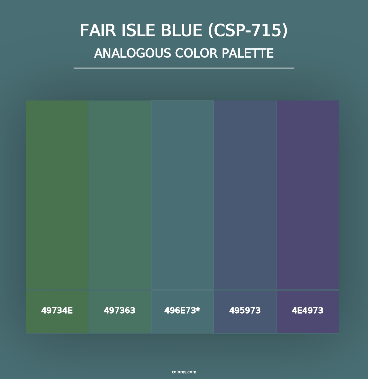 Fair Isle Blue (CSP-715) - Analogous Color Palette