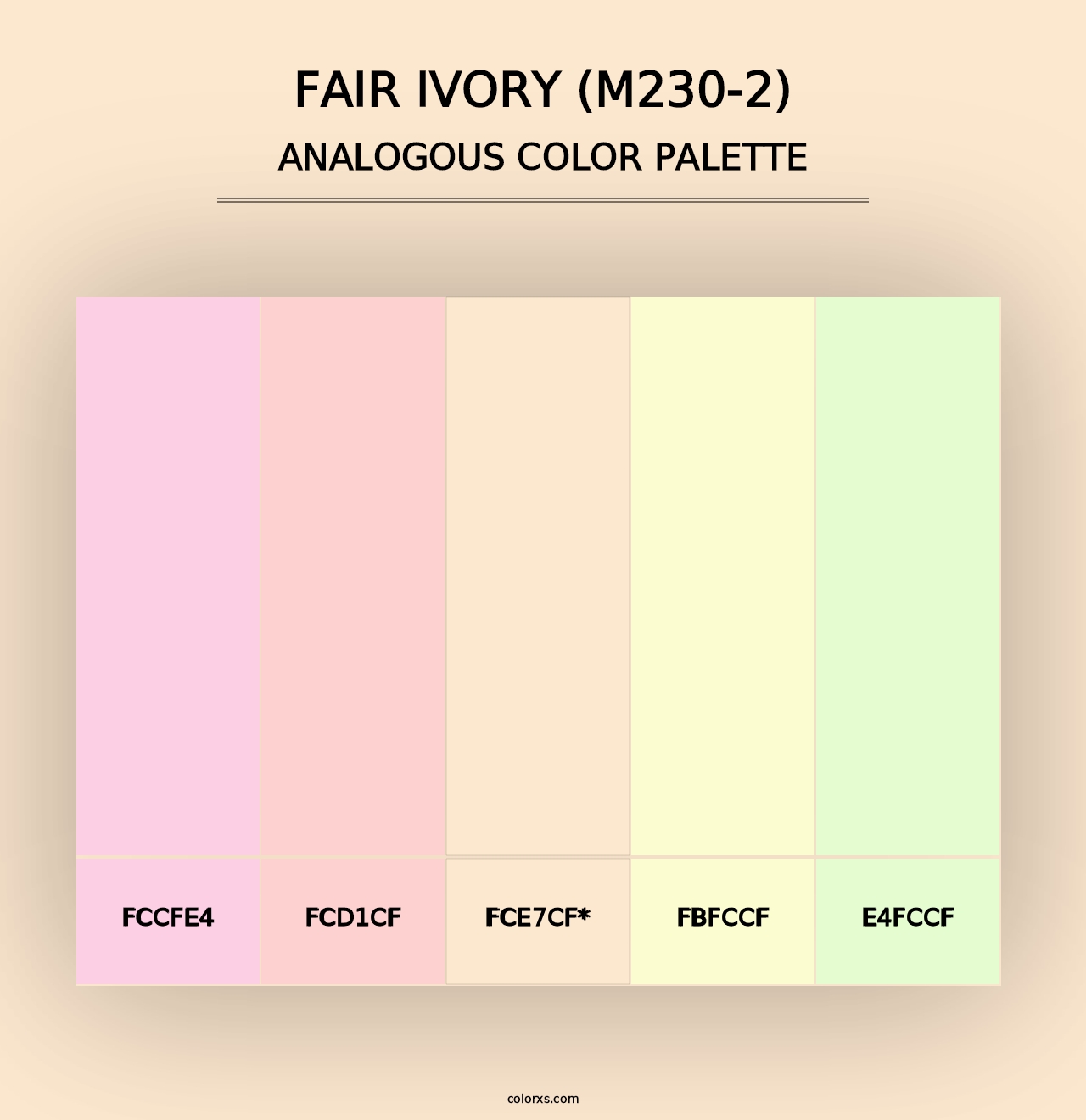 Fair Ivory (M230-2) - Analogous Color Palette