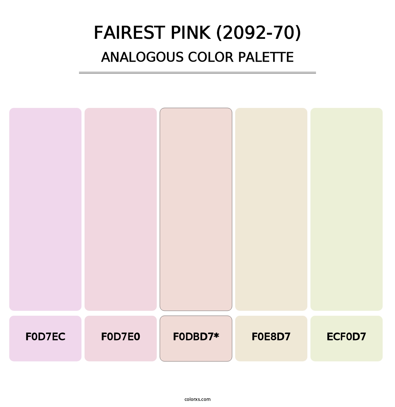 Fairest Pink (2092-70) - Analogous Color Palette