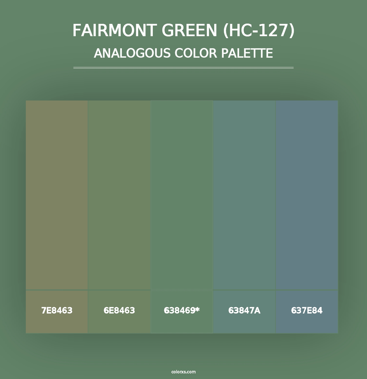 Fairmont Green (HC-127) - Analogous Color Palette