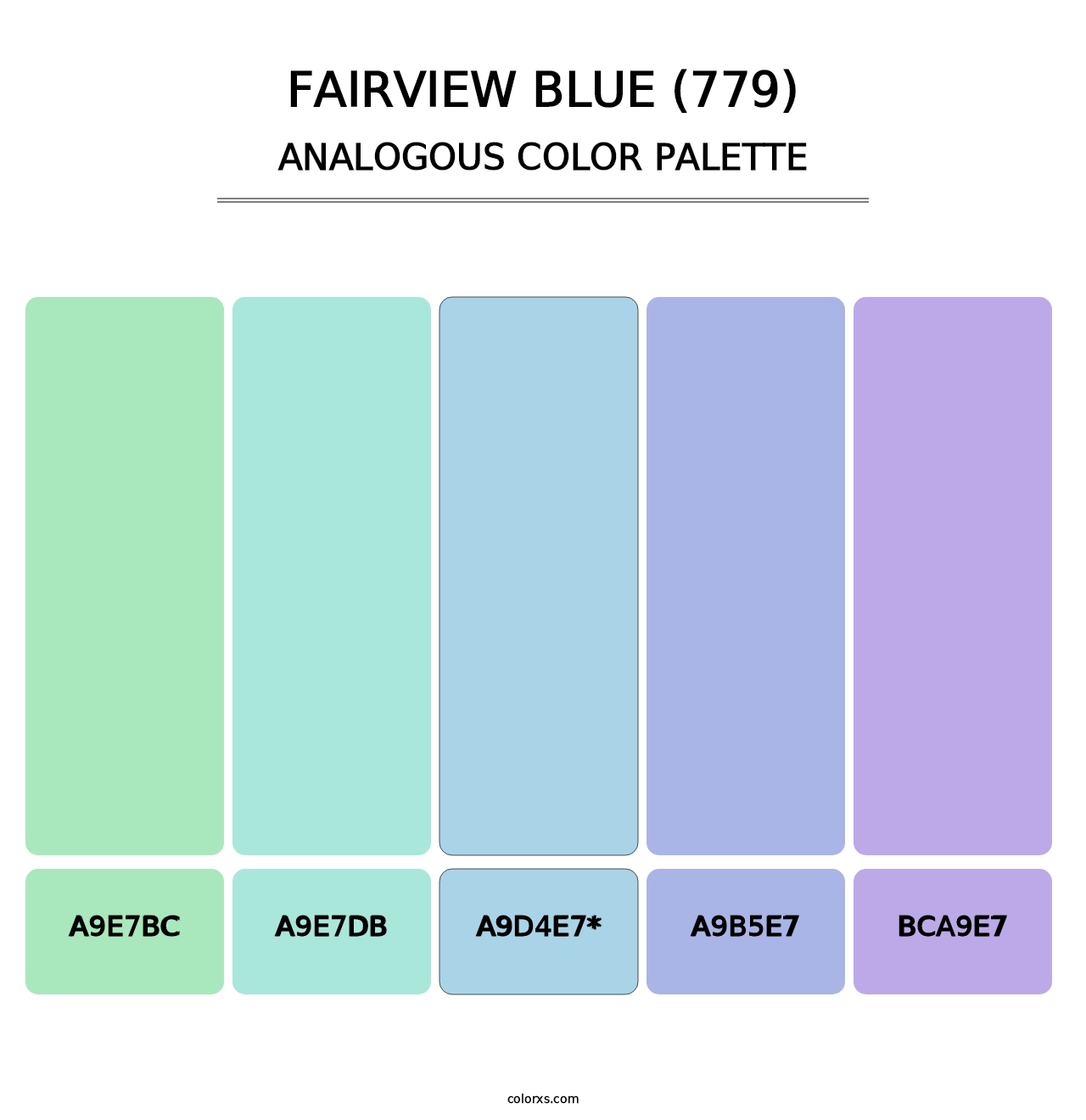 Fairview Blue (779) - Analogous Color Palette