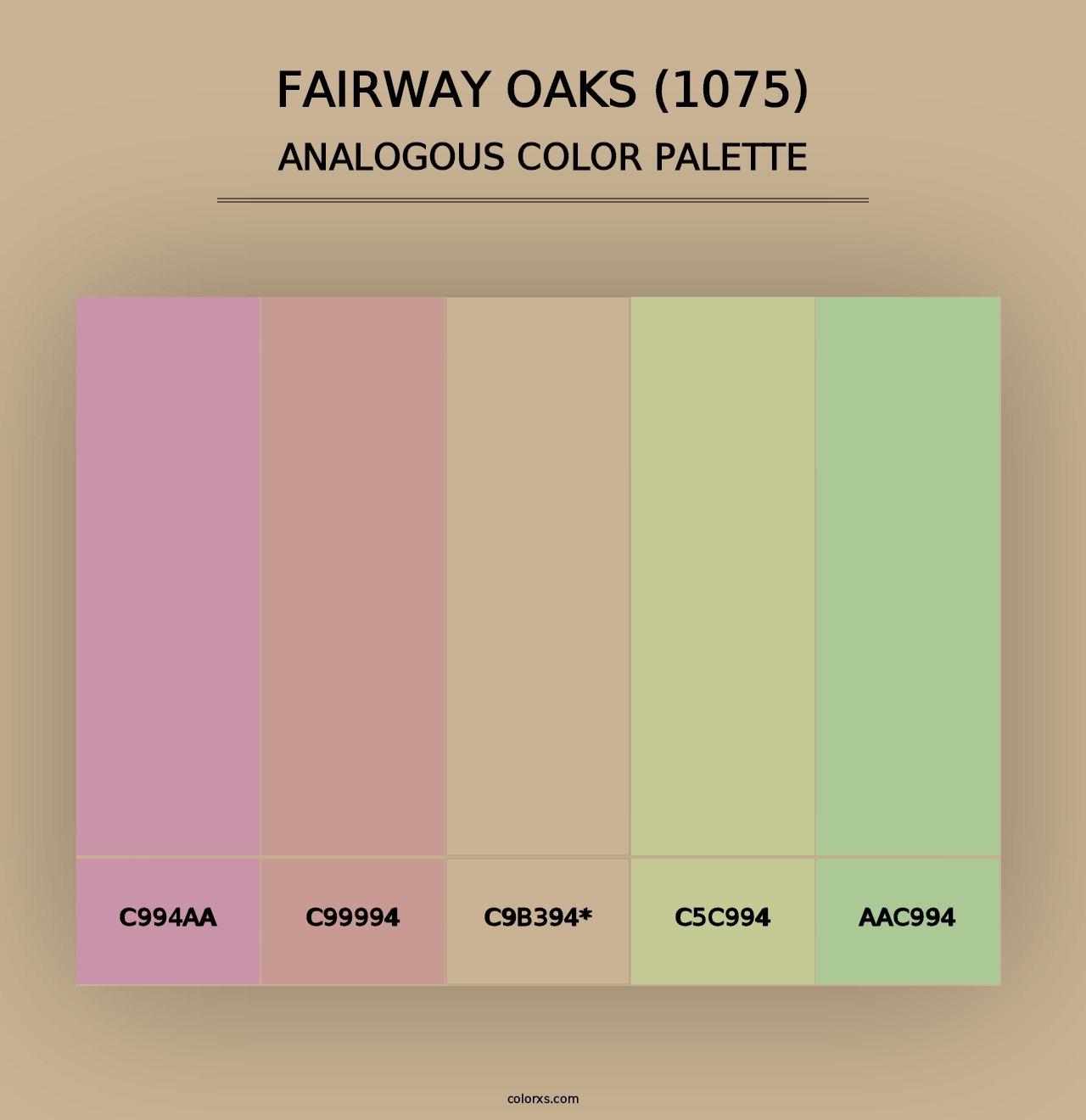 Fairway Oaks (1075) - Analogous Color Palette