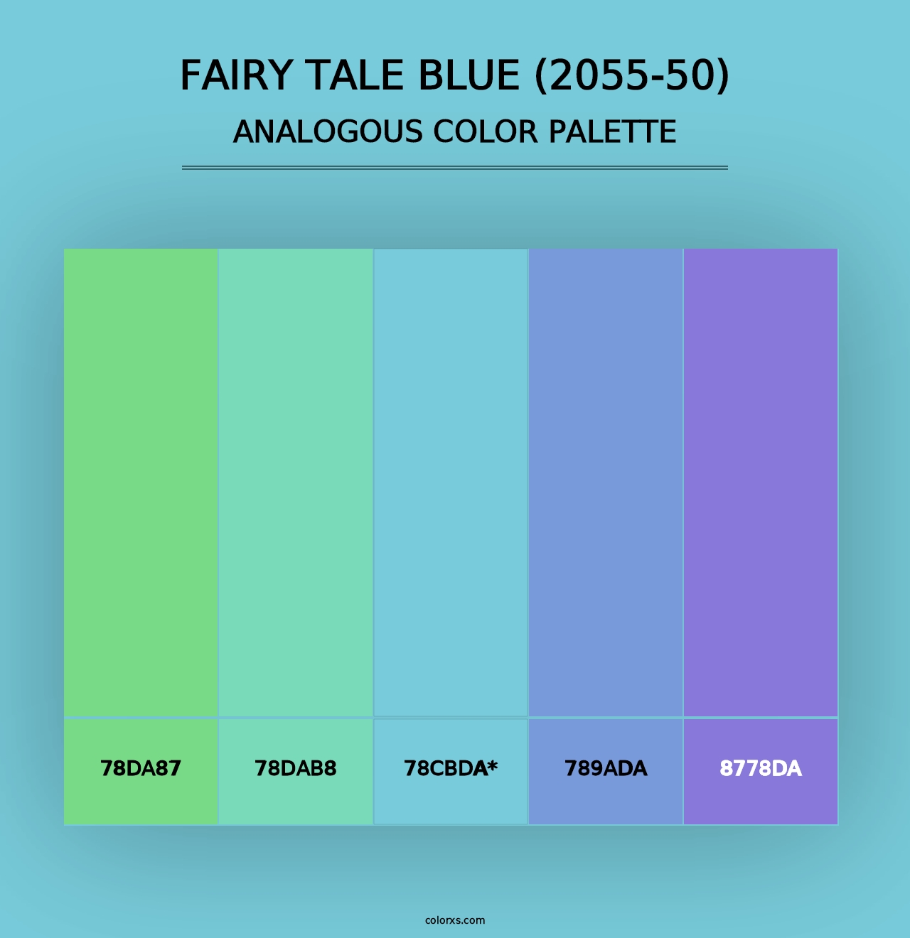 Fairy Tale Blue (2055-50) - Analogous Color Palette