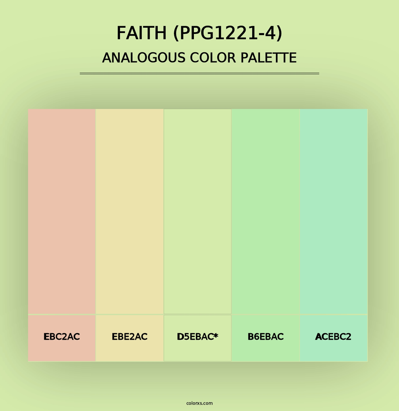 Faith (PPG1221-4) - Analogous Color Palette