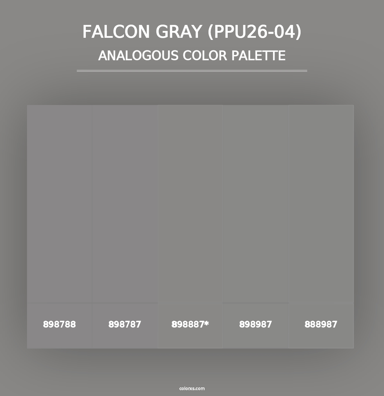 Falcon Gray (PPU26-04) - Analogous Color Palette