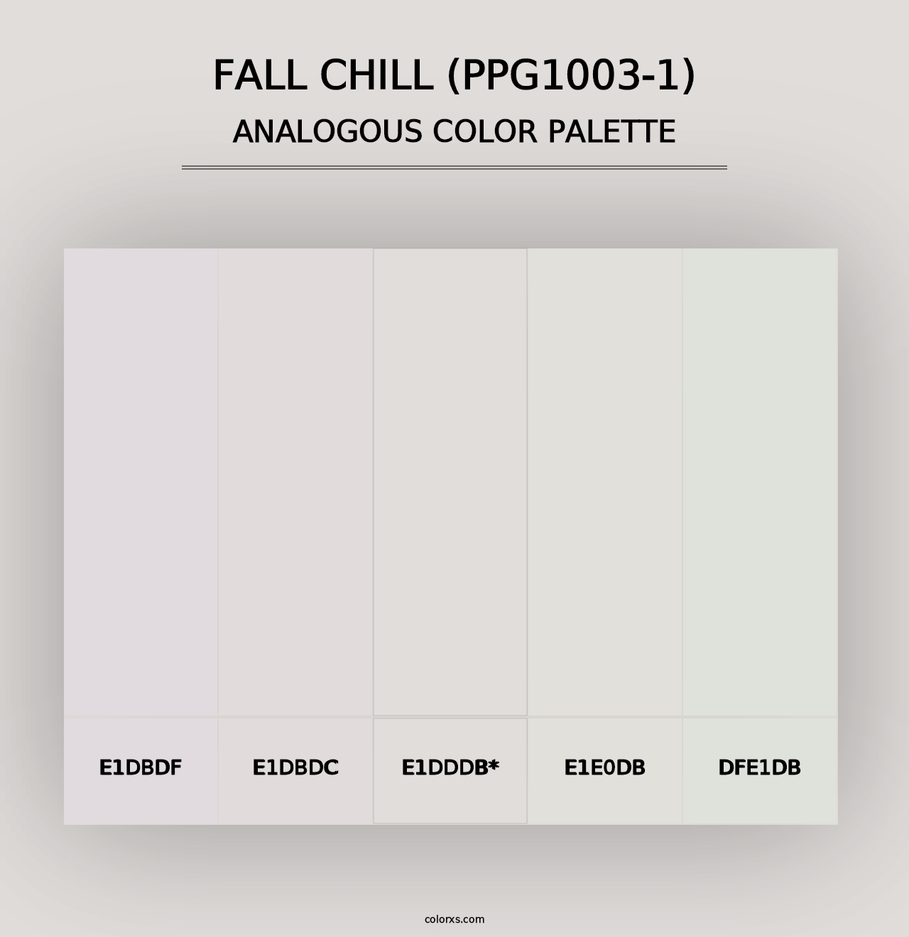 Fall Chill (PPG1003-1) - Analogous Color Palette