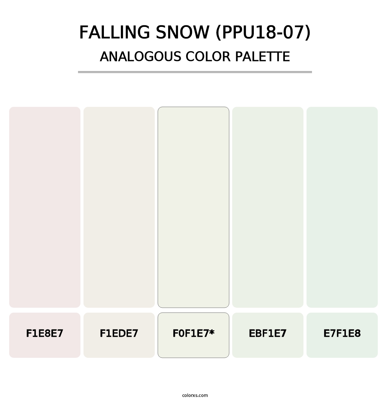 Falling Snow (PPU18-07) - Analogous Color Palette