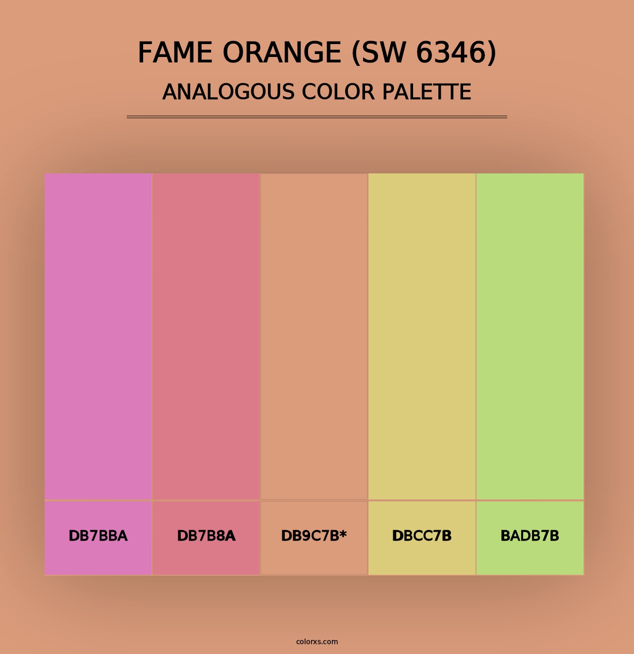 Fame Orange (SW 6346) - Analogous Color Palette