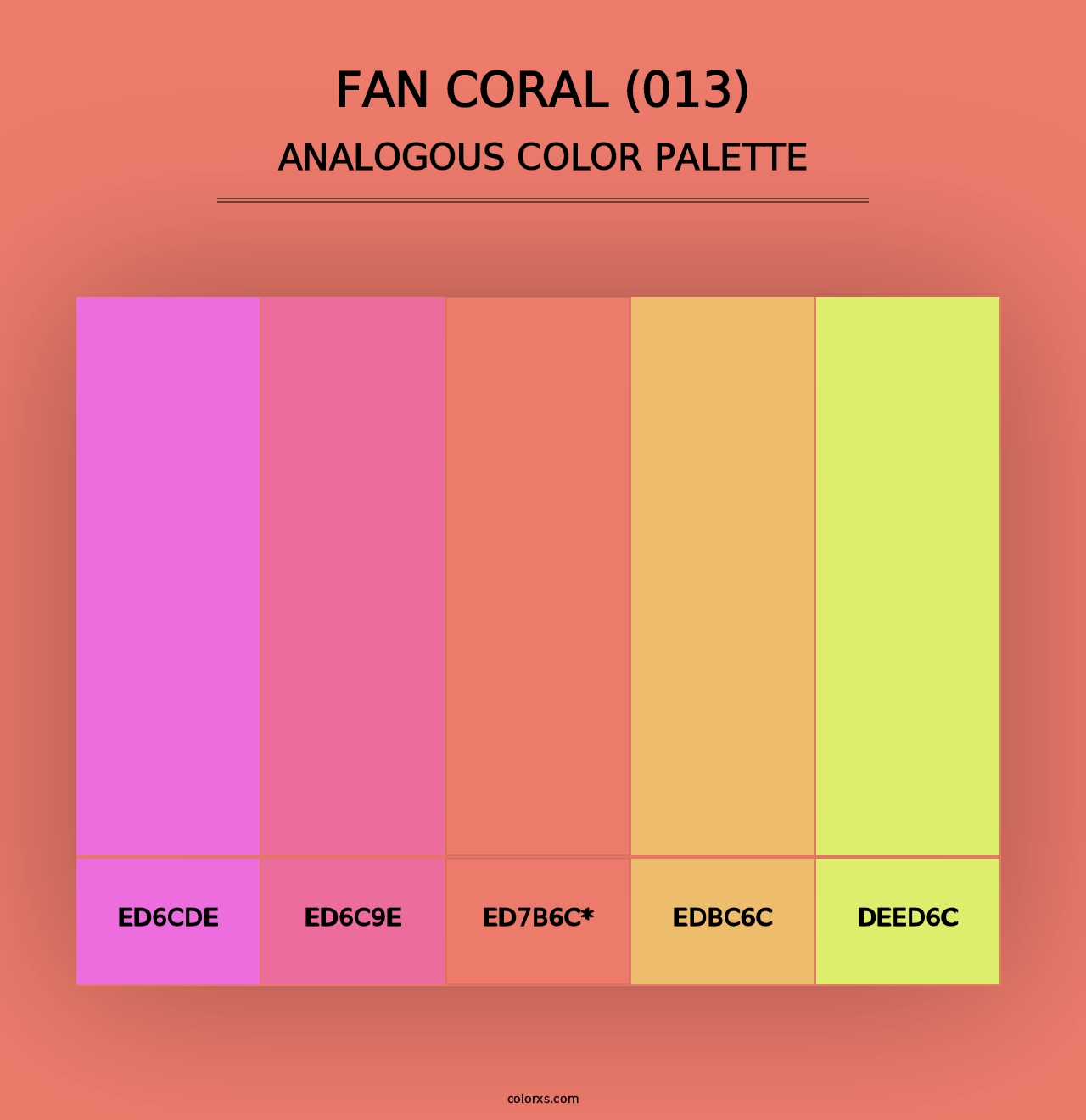 Fan Coral (013) - Analogous Color Palette