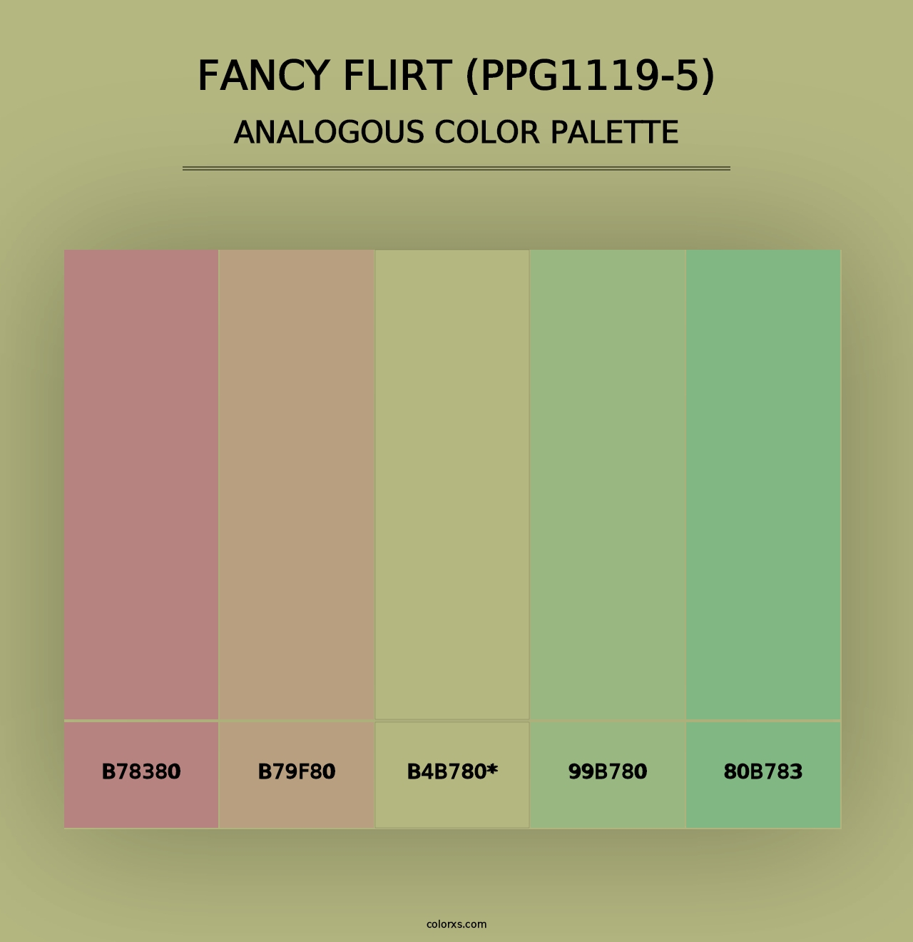 Fancy Flirt (PPG1119-5) - Analogous Color Palette