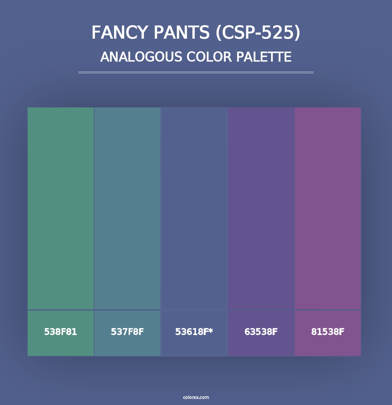 Fancy Pants (CSP-525) - Analogous Color Palette