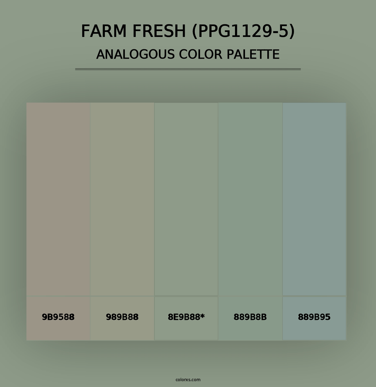 Farm Fresh (PPG1129-5) - Analogous Color Palette