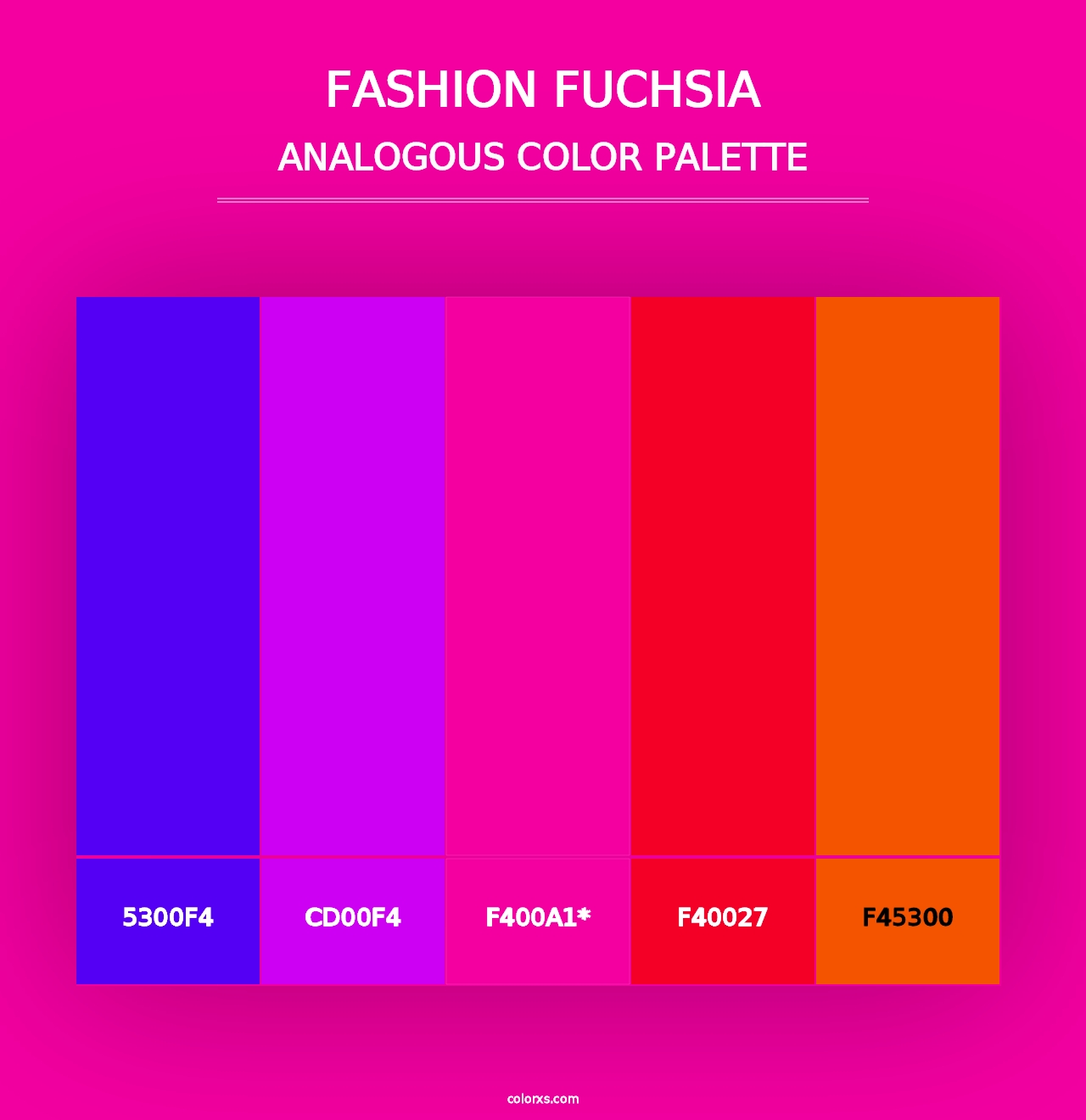 Fashion fuchsia - Analogous Color Palette