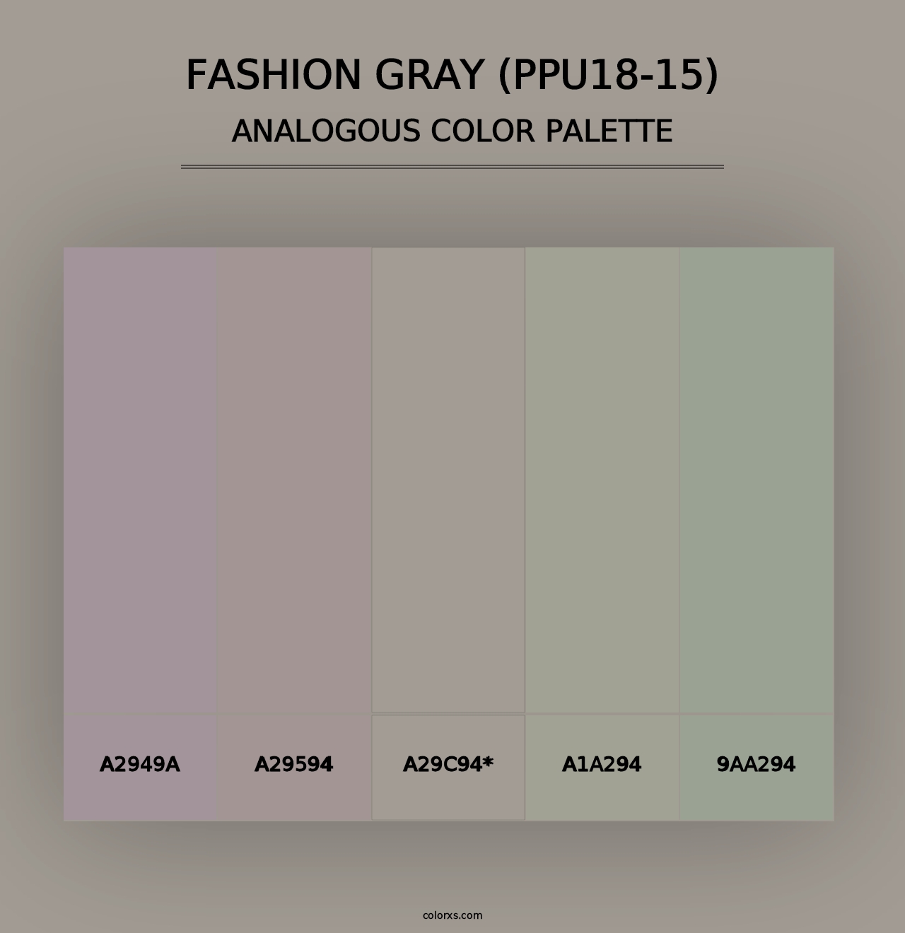 Fashion Gray (PPU18-15) - Analogous Color Palette