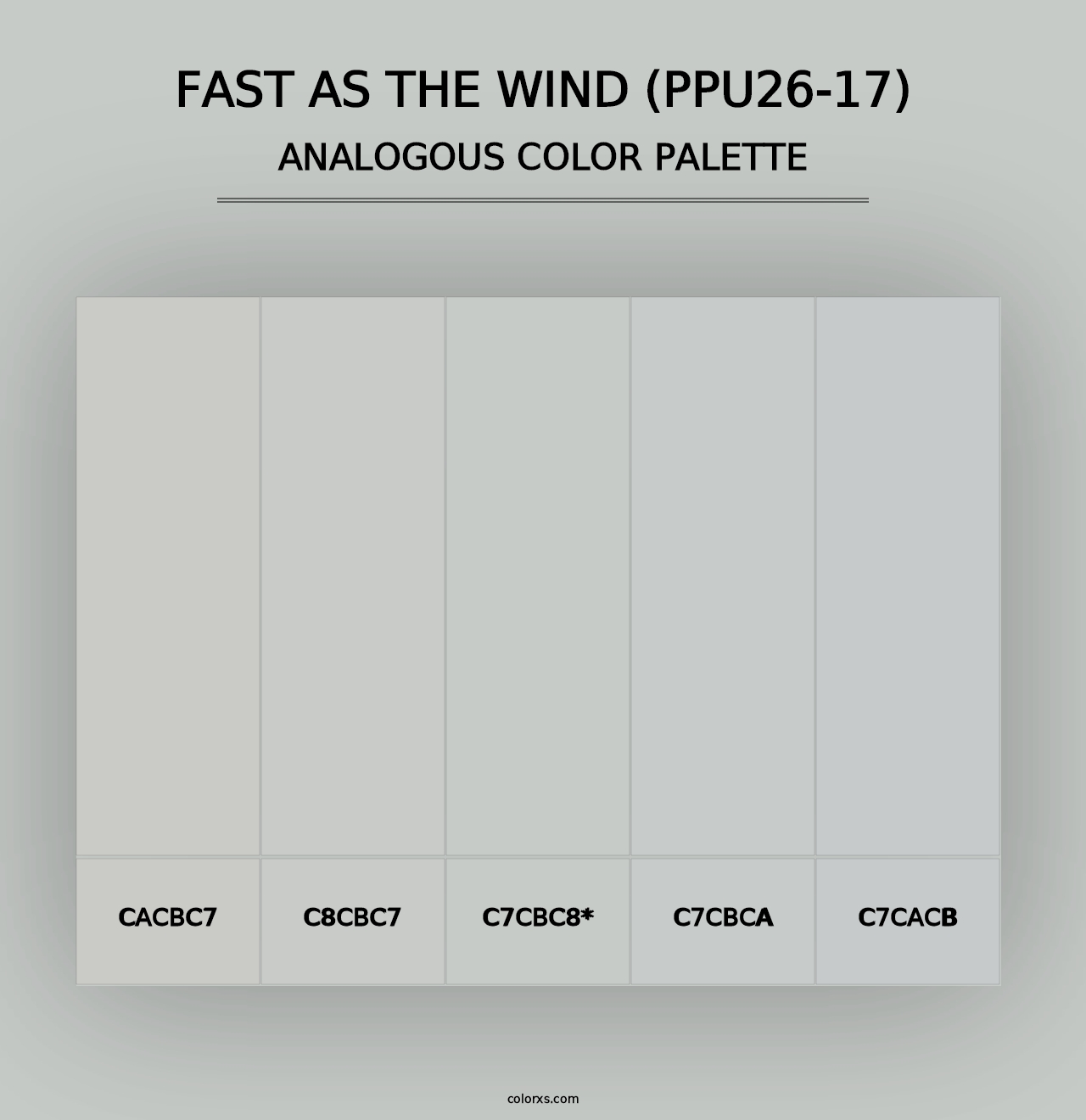 Fast As The Wind (PPU26-17) - Analogous Color Palette