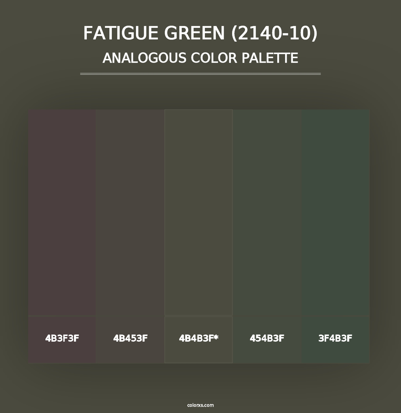 Fatigue Green (2140-10) - Analogous Color Palette