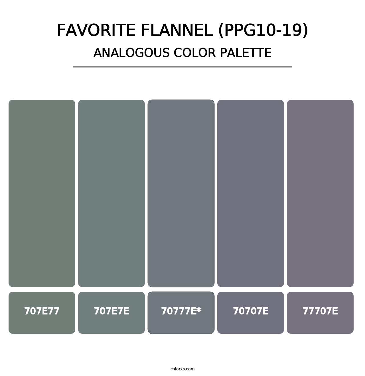 Favorite Flannel (PPG10-19) - Analogous Color Palette