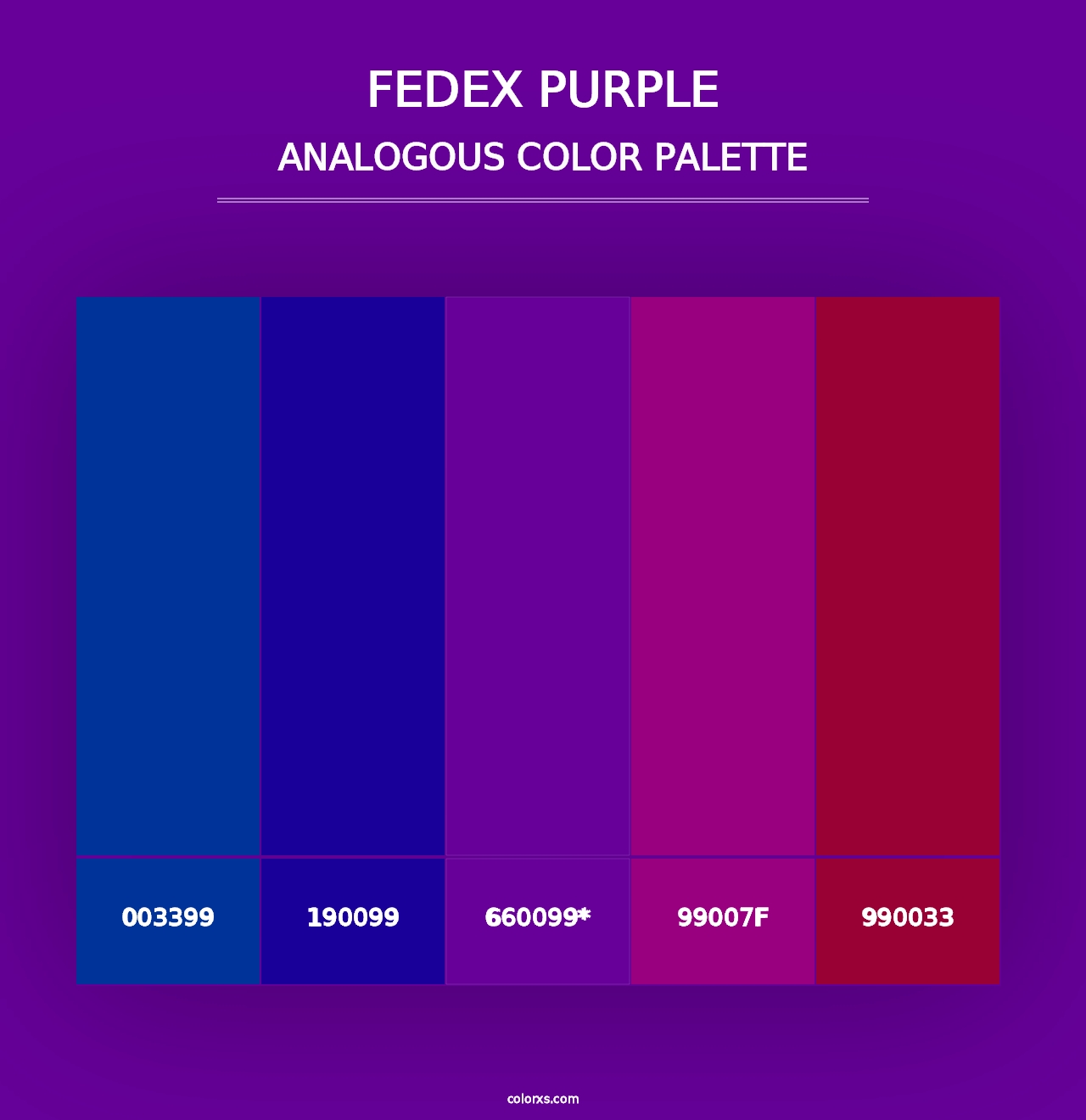 FedEx Purple - Analogous Color Palette