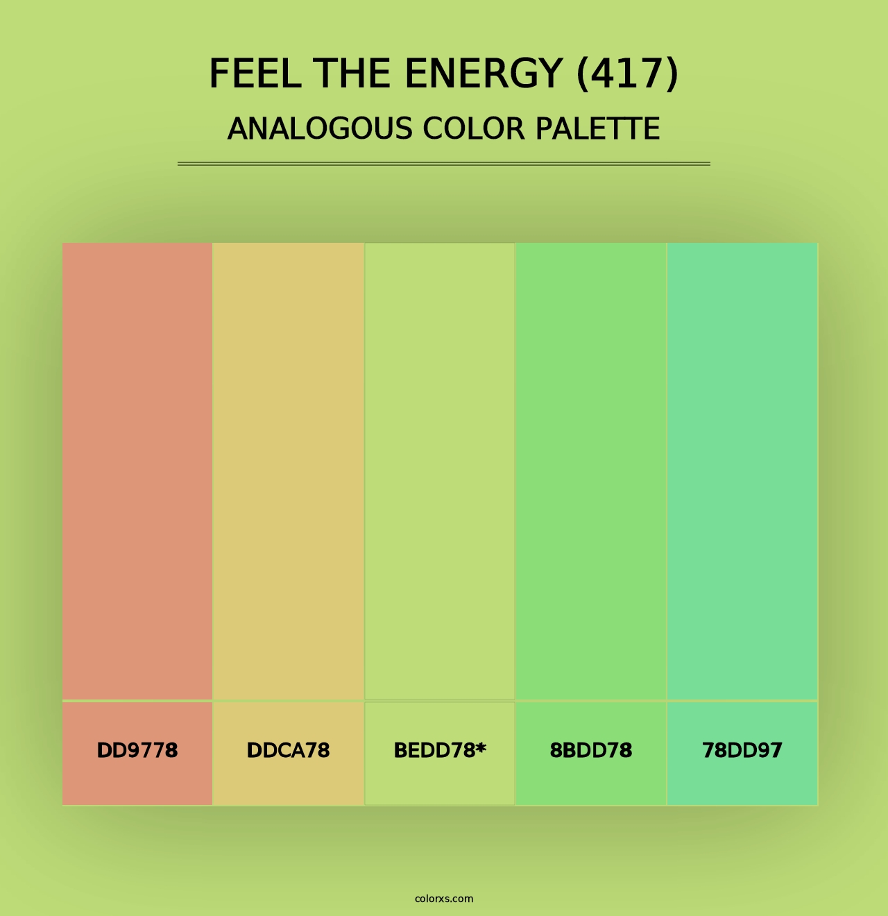 Feel the Energy (417) - Analogous Color Palette