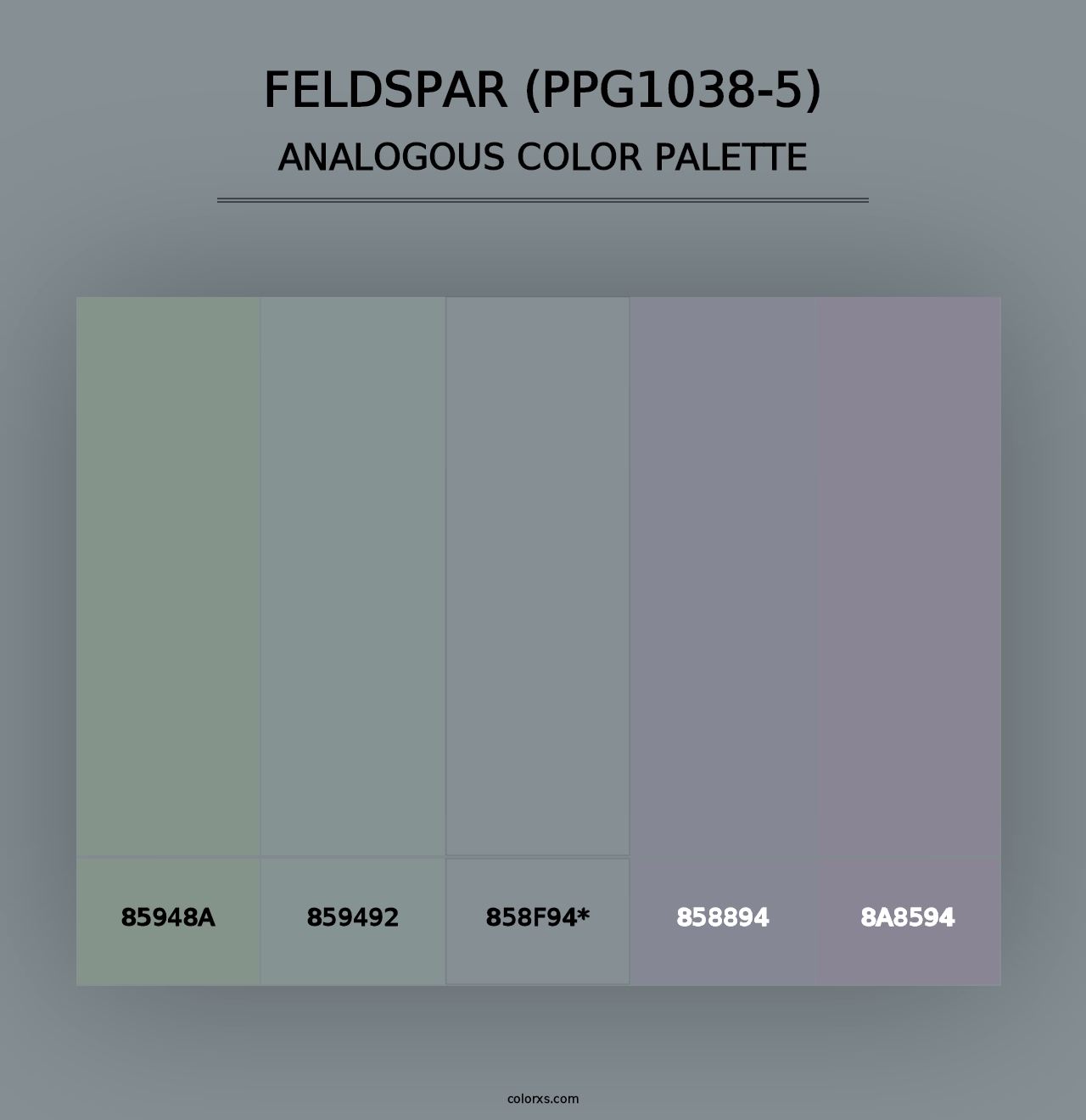 Feldspar (PPG1038-5) - Analogous Color Palette