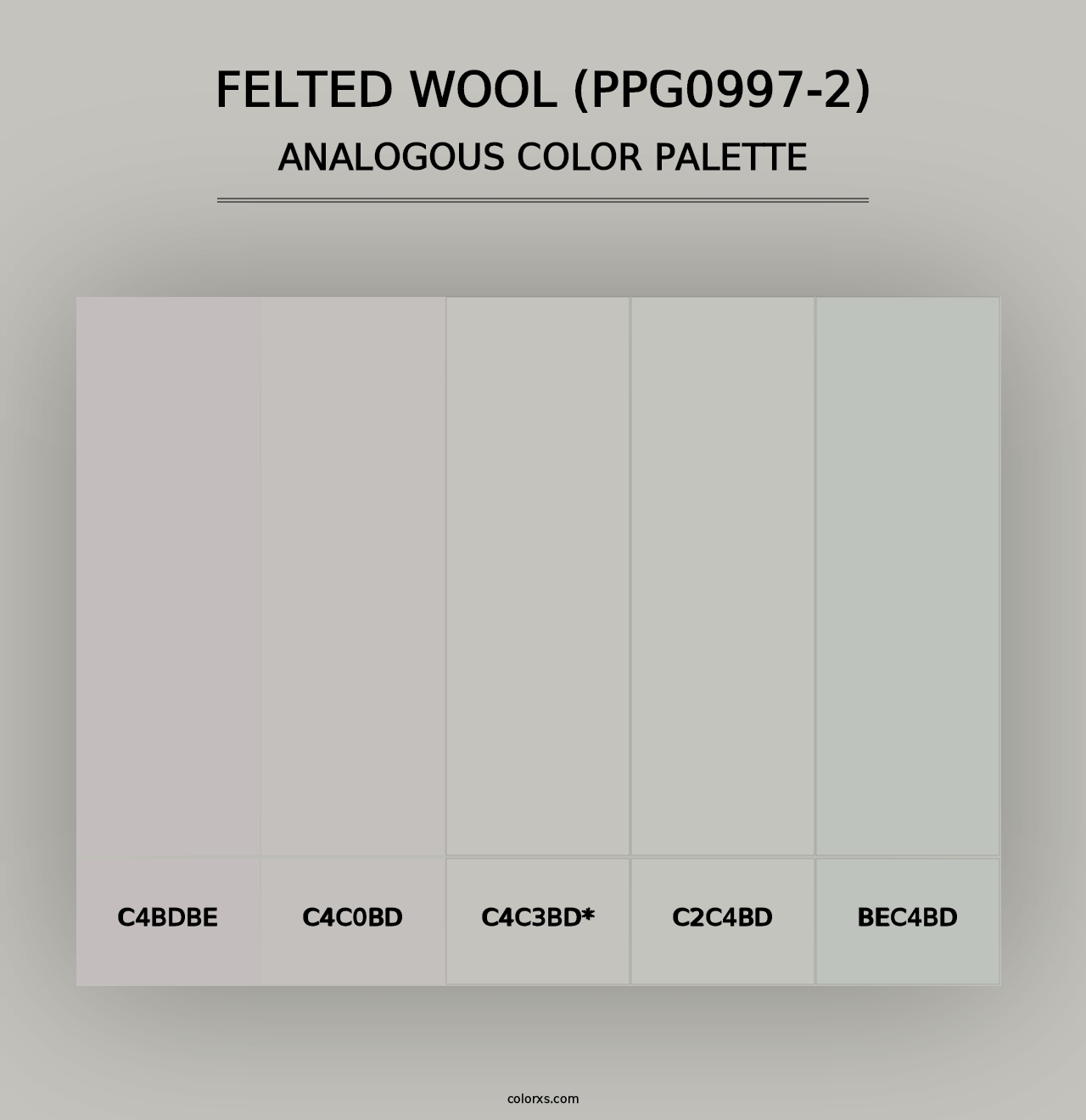 Felted Wool (PPG0997-2) - Analogous Color Palette