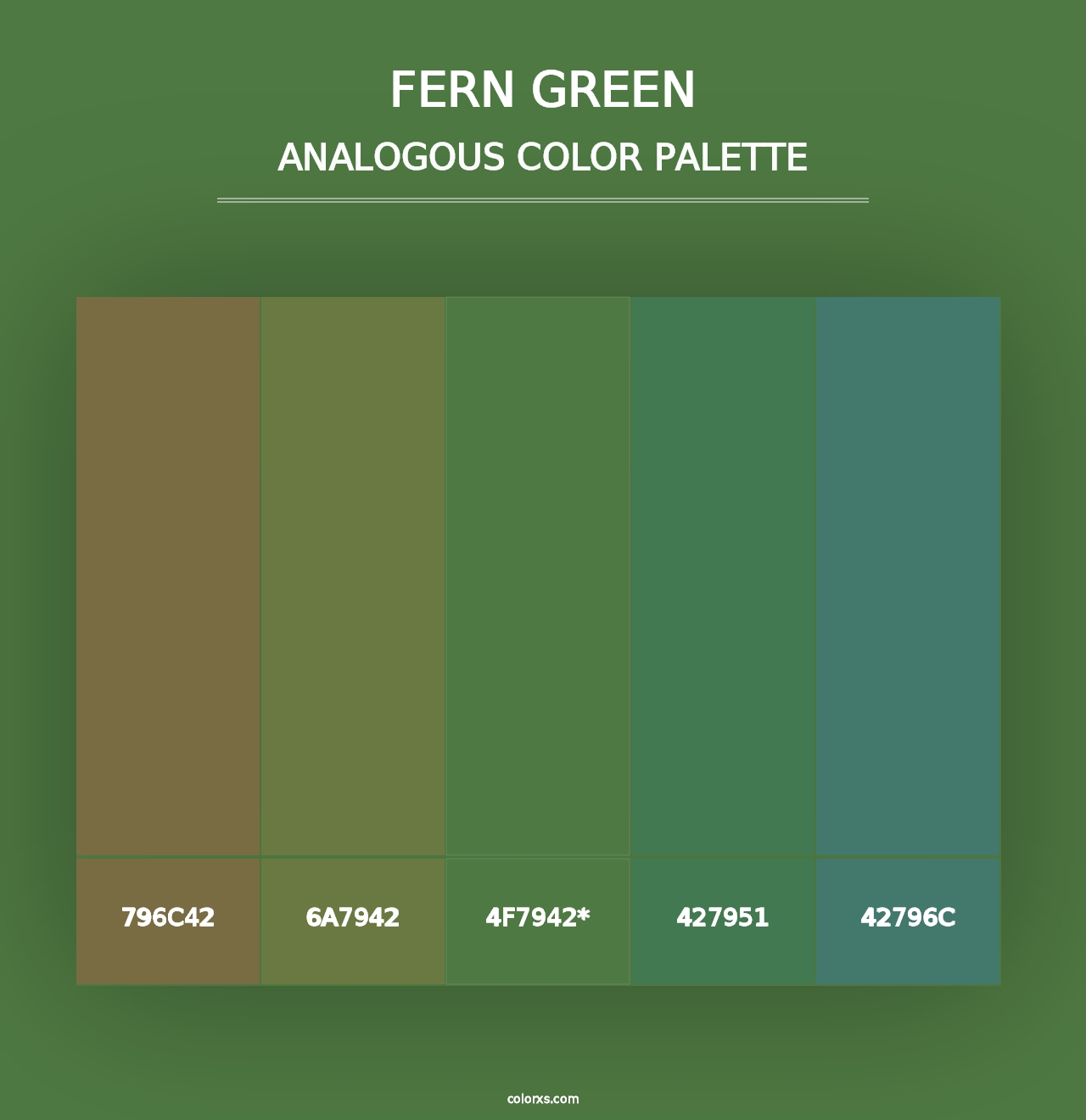 Fern green - Analogous Color Palette