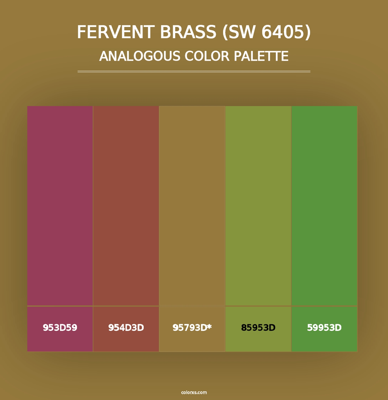 Fervent Brass (SW 6405) - Analogous Color Palette