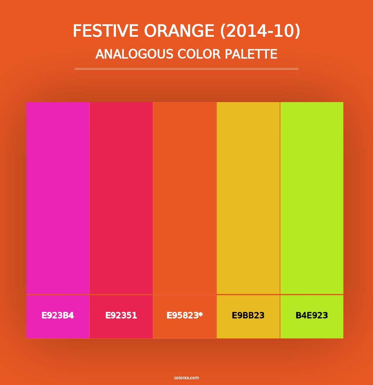 Festive Orange (2014-10) - Analogous Color Palette