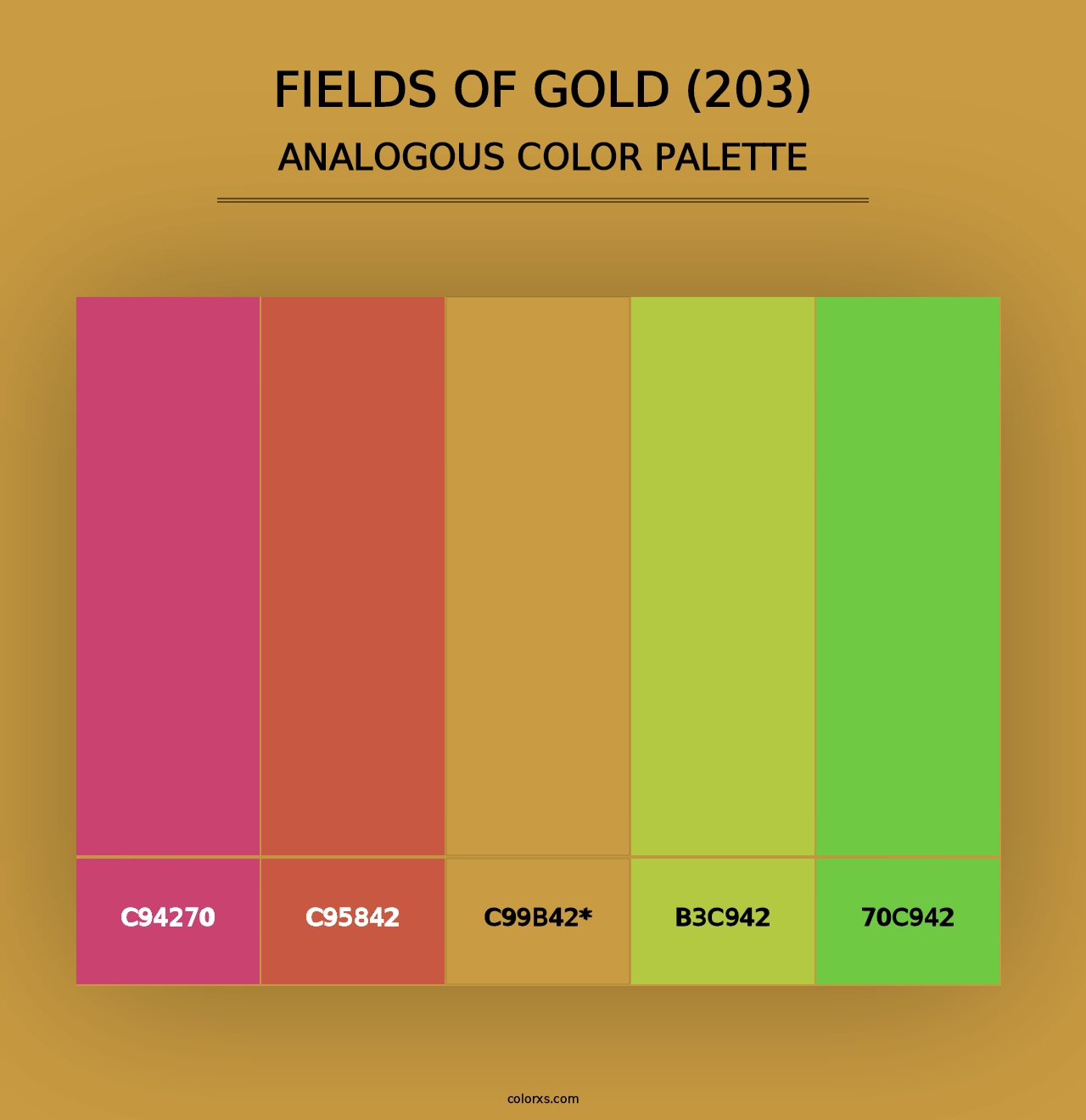 Fields of Gold (203) - Analogous Color Palette