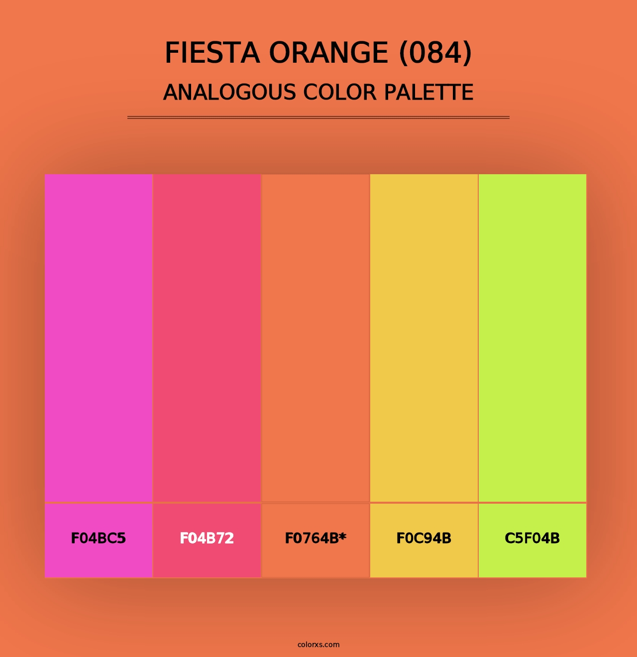 Fiesta Orange (084) - Analogous Color Palette