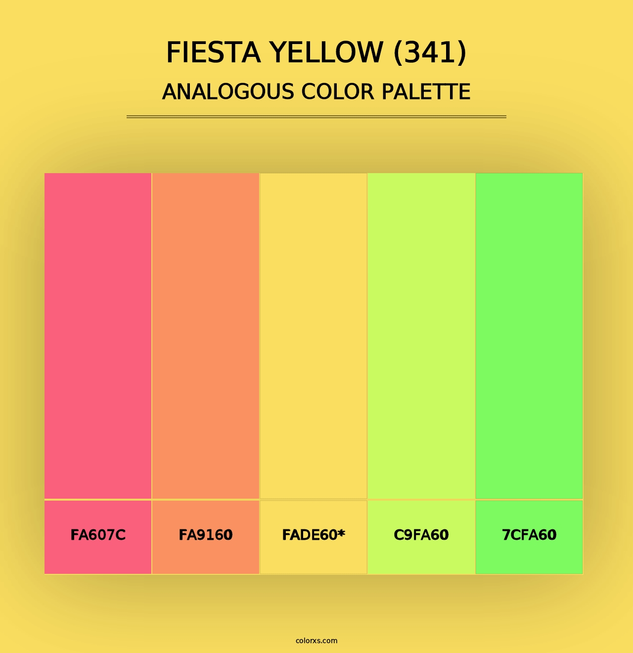 Fiesta Yellow (341) - Analogous Color Palette