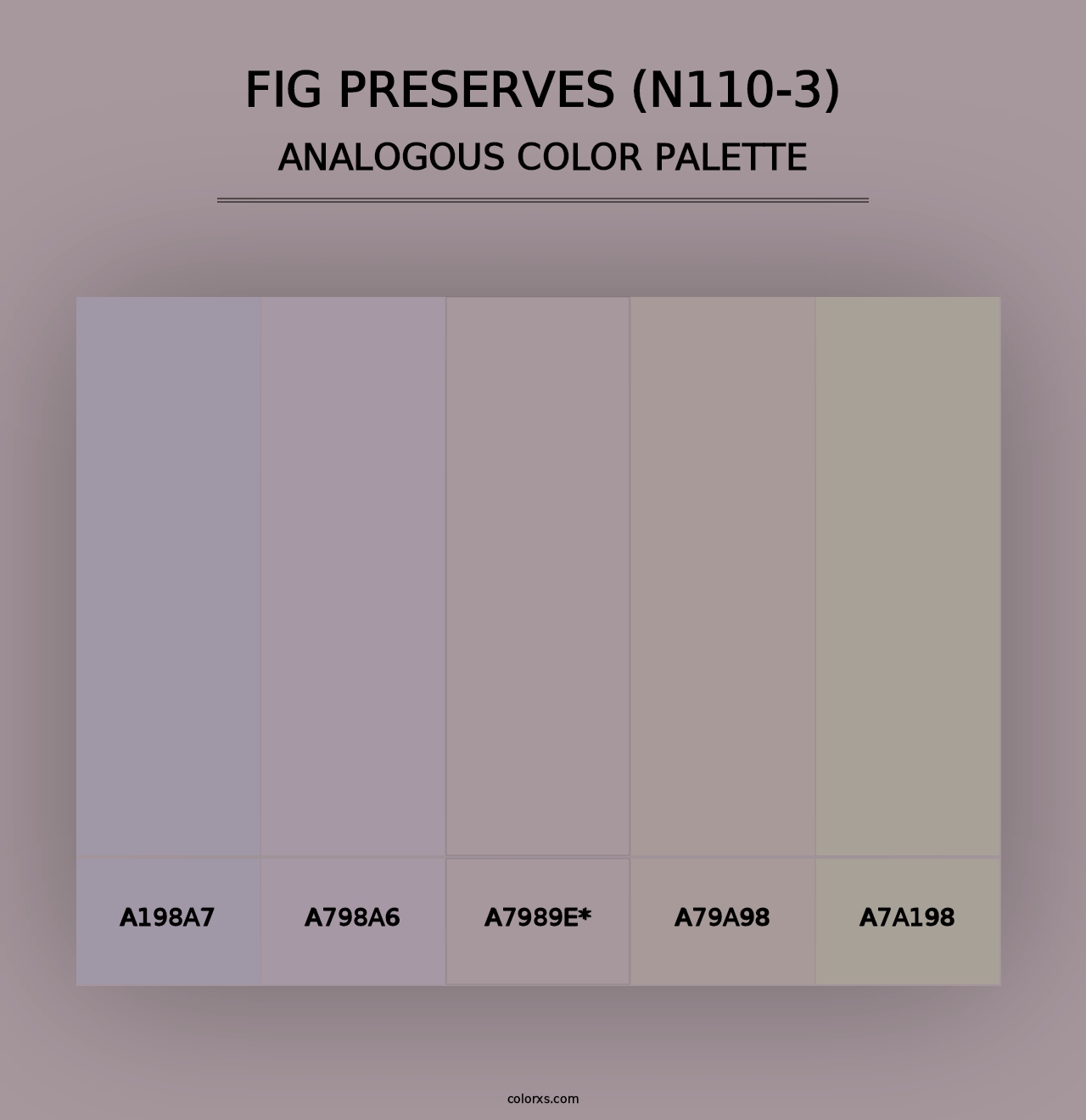 Fig Preserves (N110-3) - Analogous Color Palette