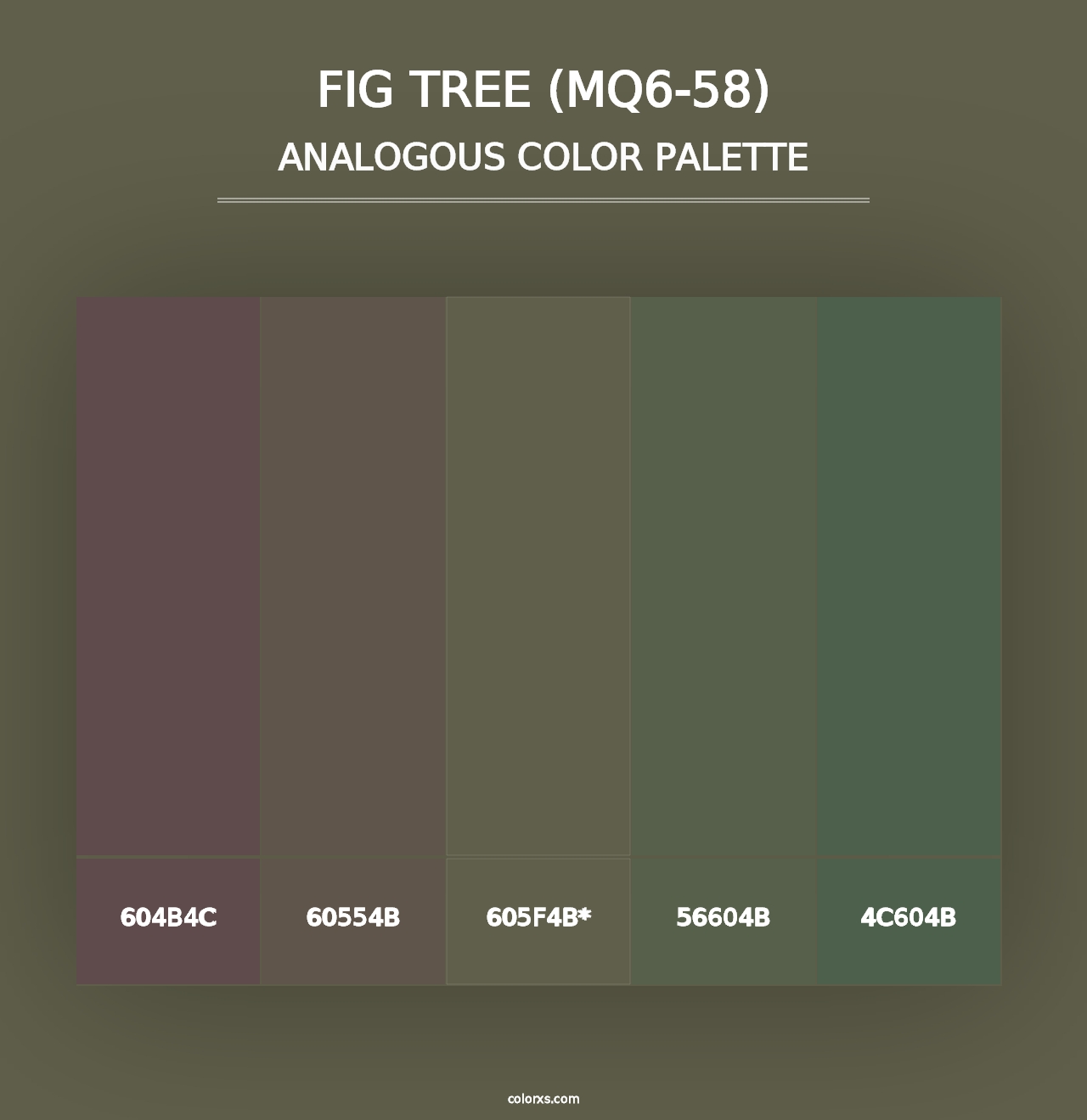 Fig Tree (MQ6-58) - Analogous Color Palette