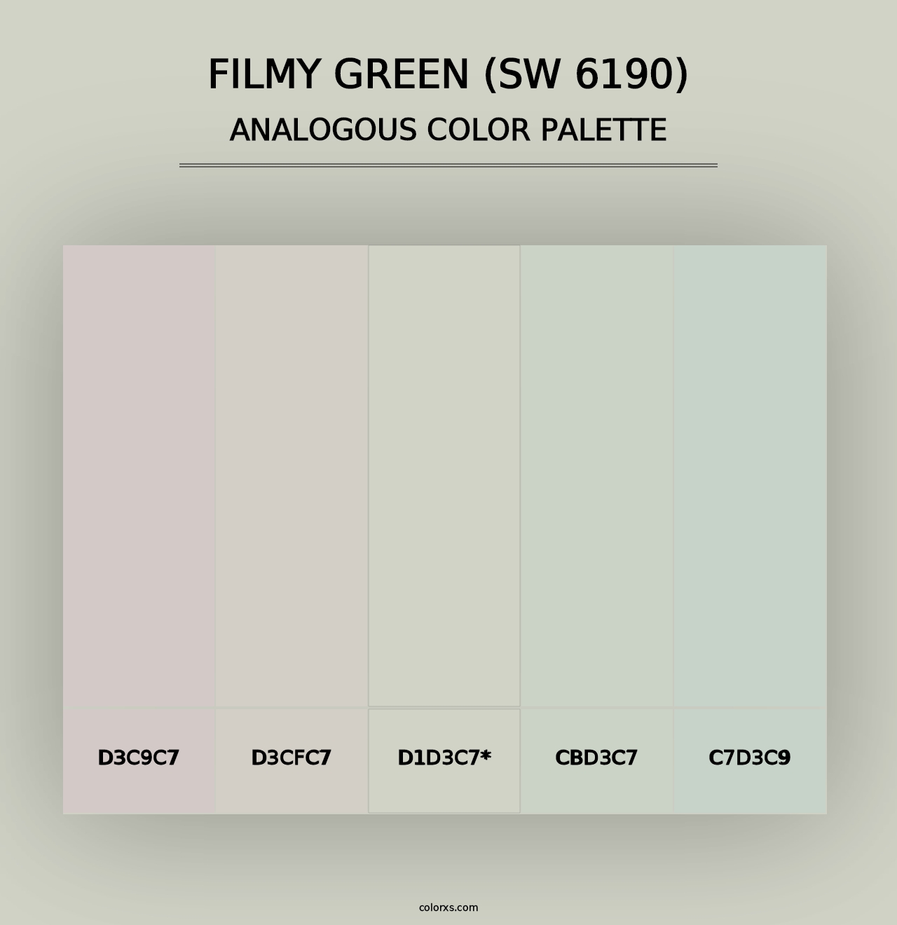 Filmy Green (SW 6190) - Analogous Color Palette