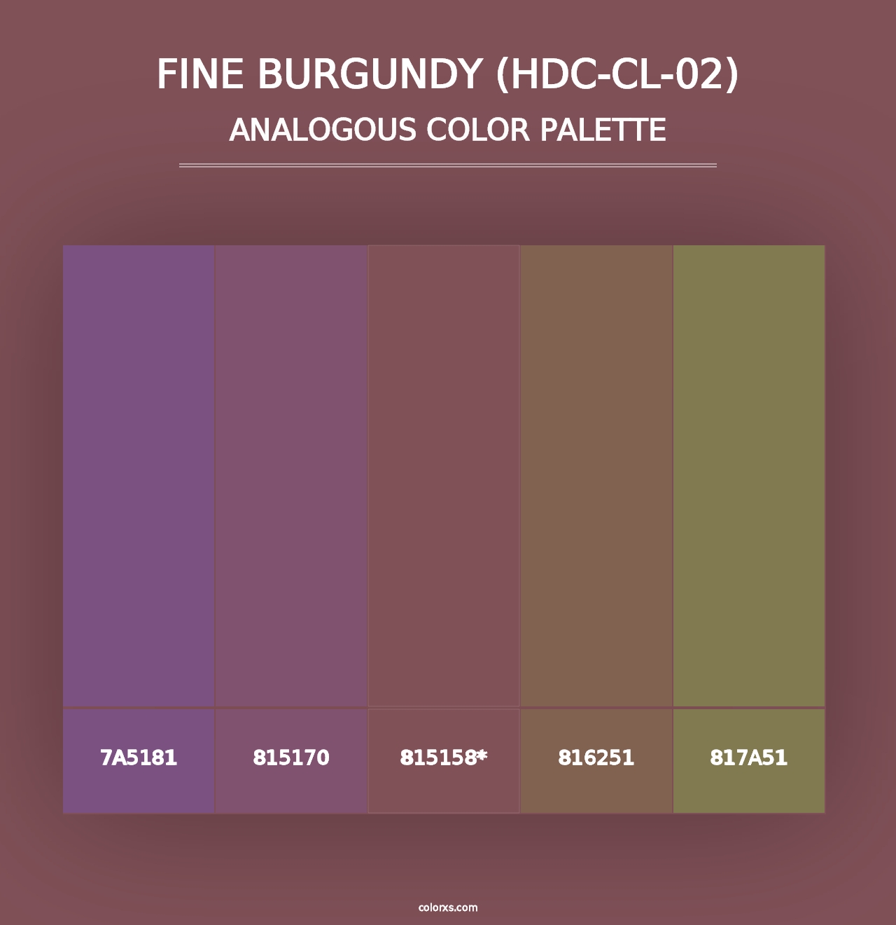 Fine Burgundy (HDC-CL-02) - Analogous Color Palette