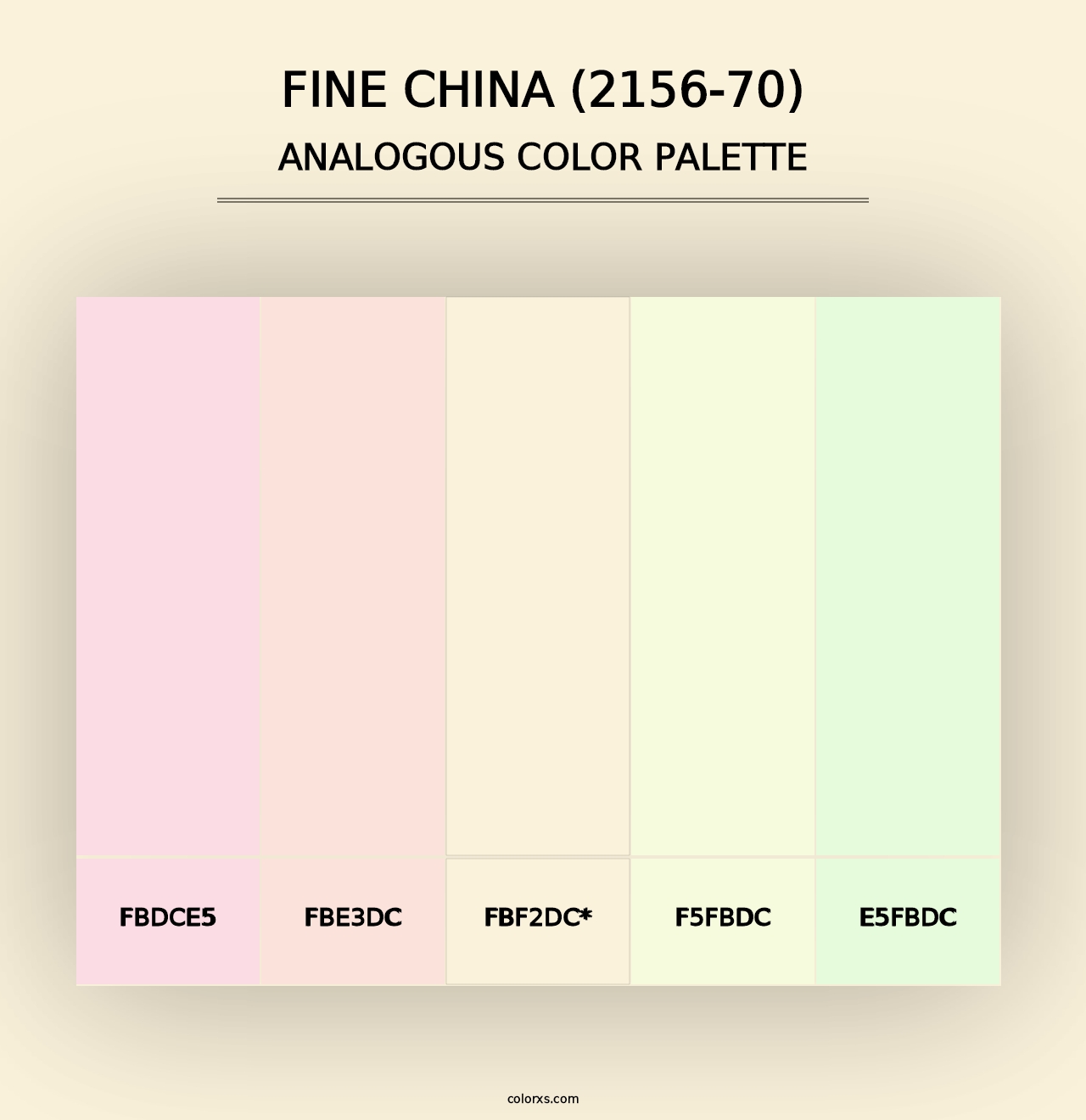 Fine China (2156-70) - Analogous Color Palette