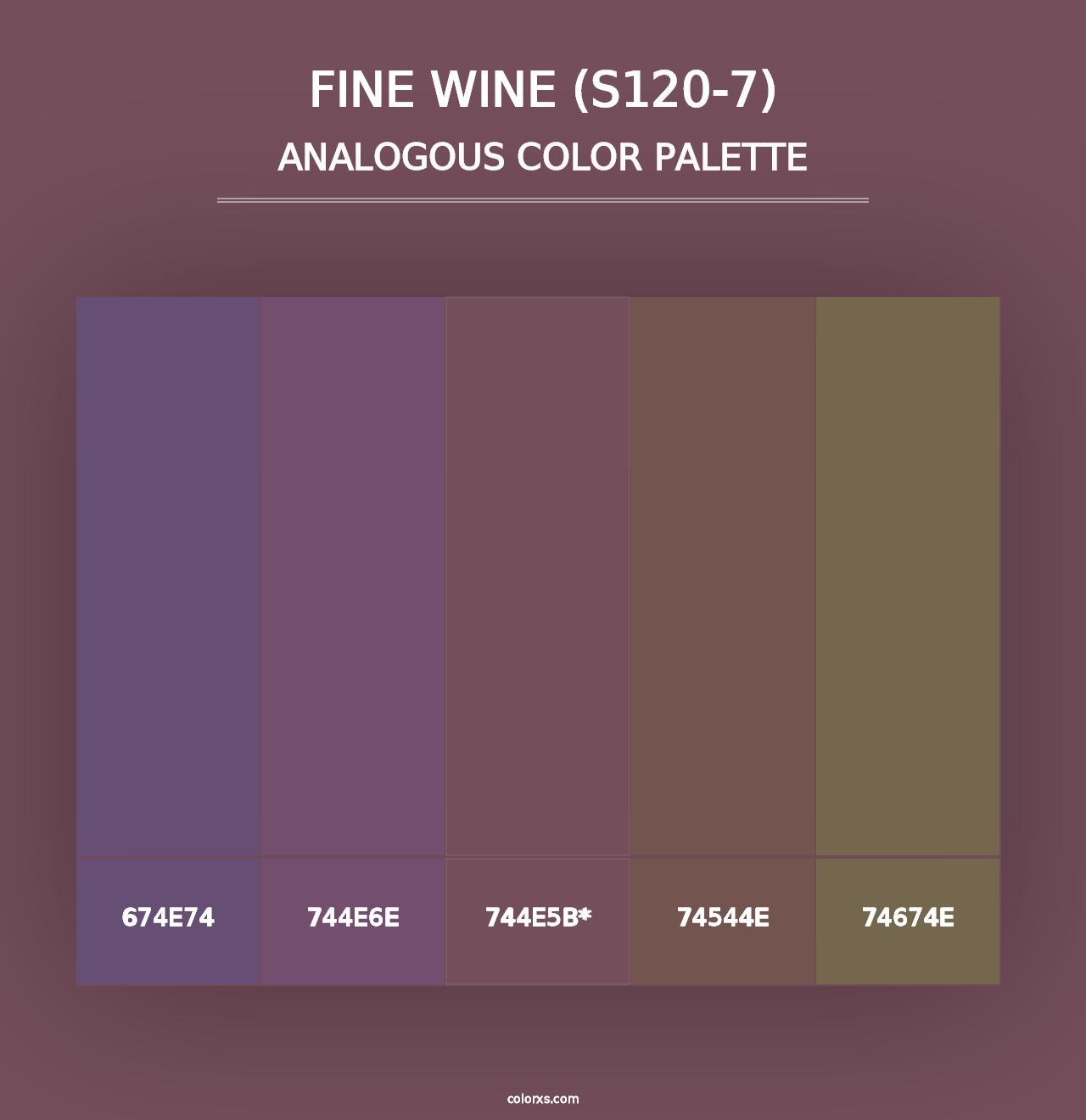 Fine Wine (S120-7) - Analogous Color Palette