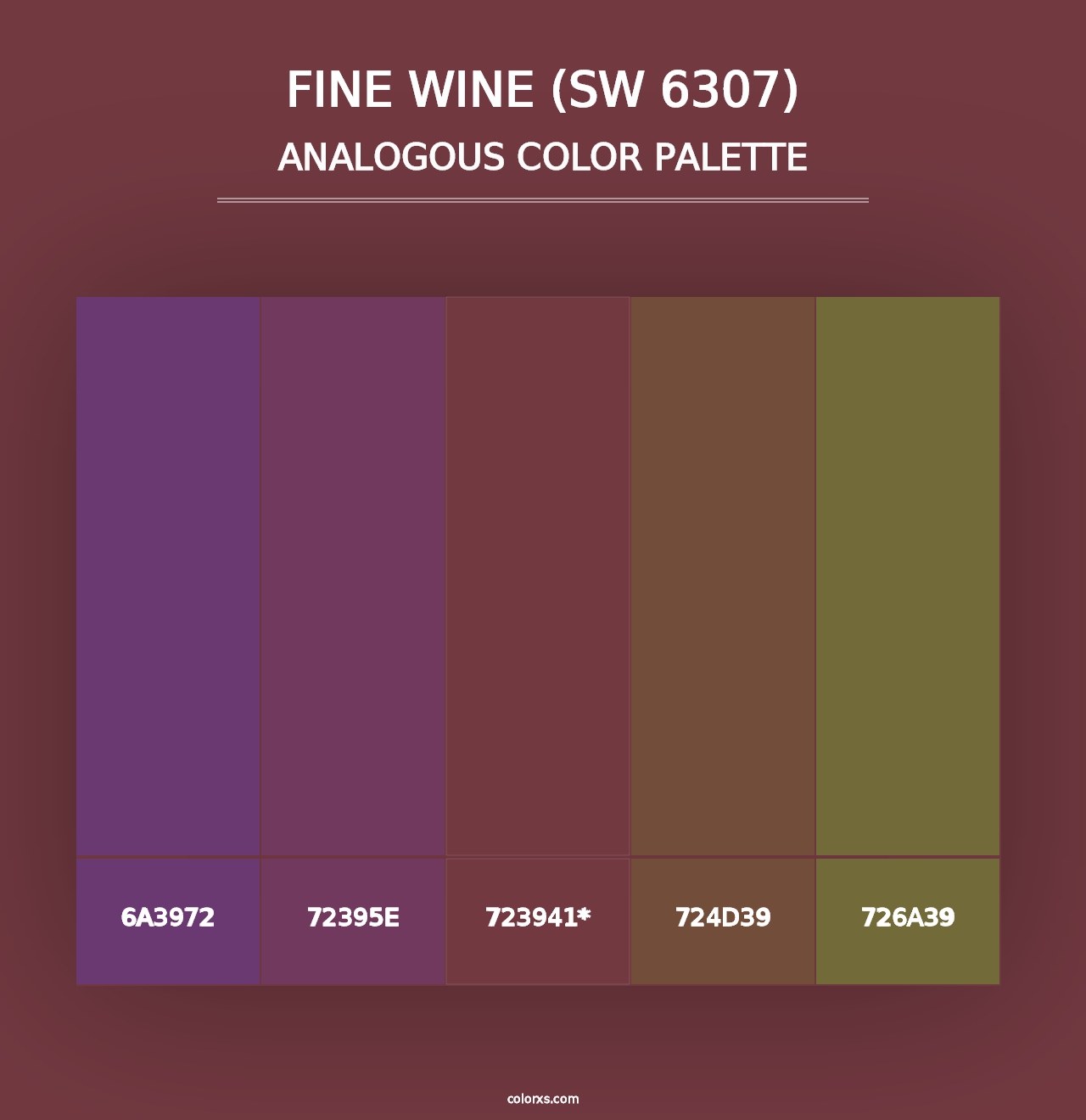 Fine Wine (SW 6307) - Analogous Color Palette