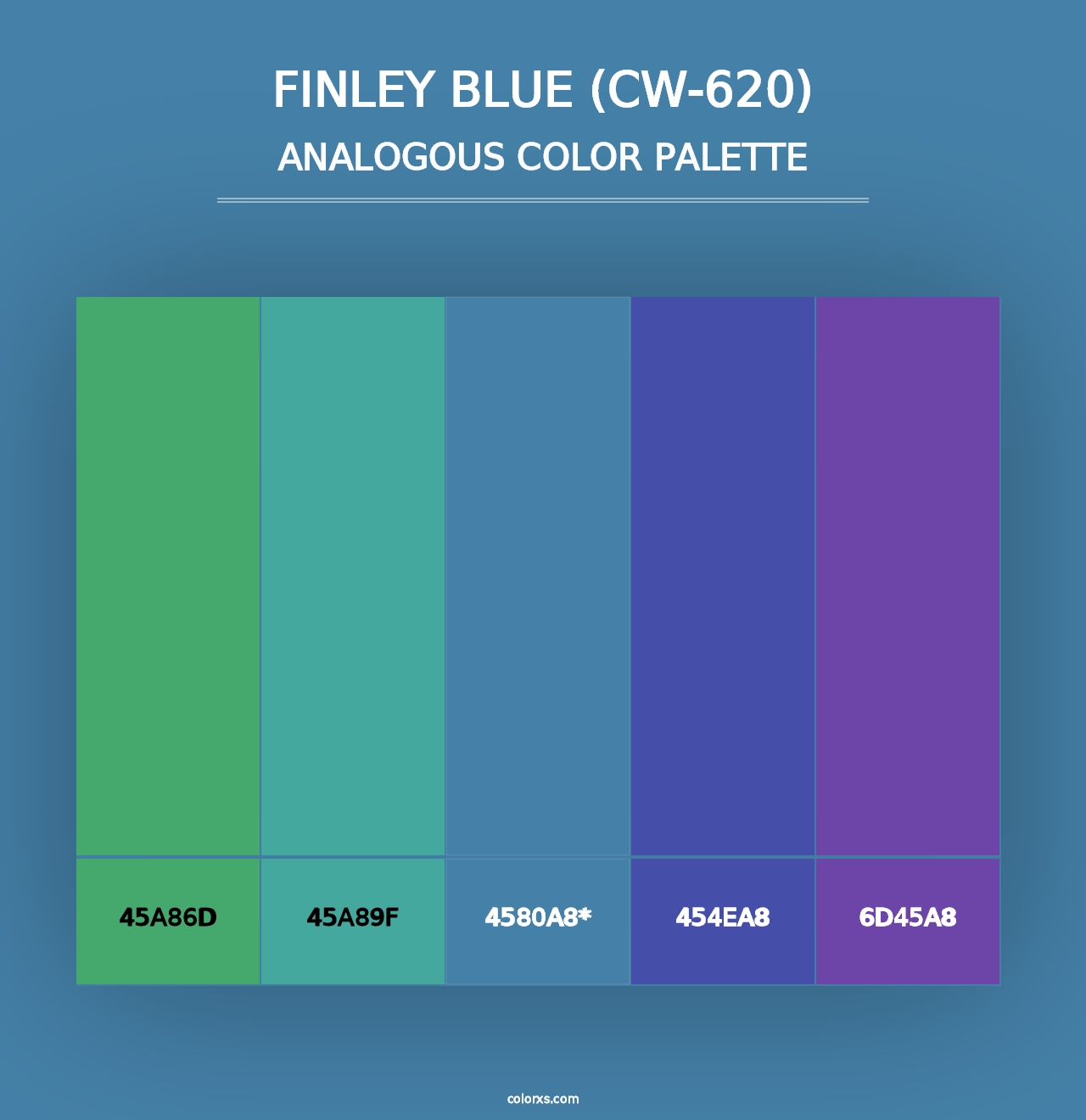 Finley Blue (CW-620) - Analogous Color Palette